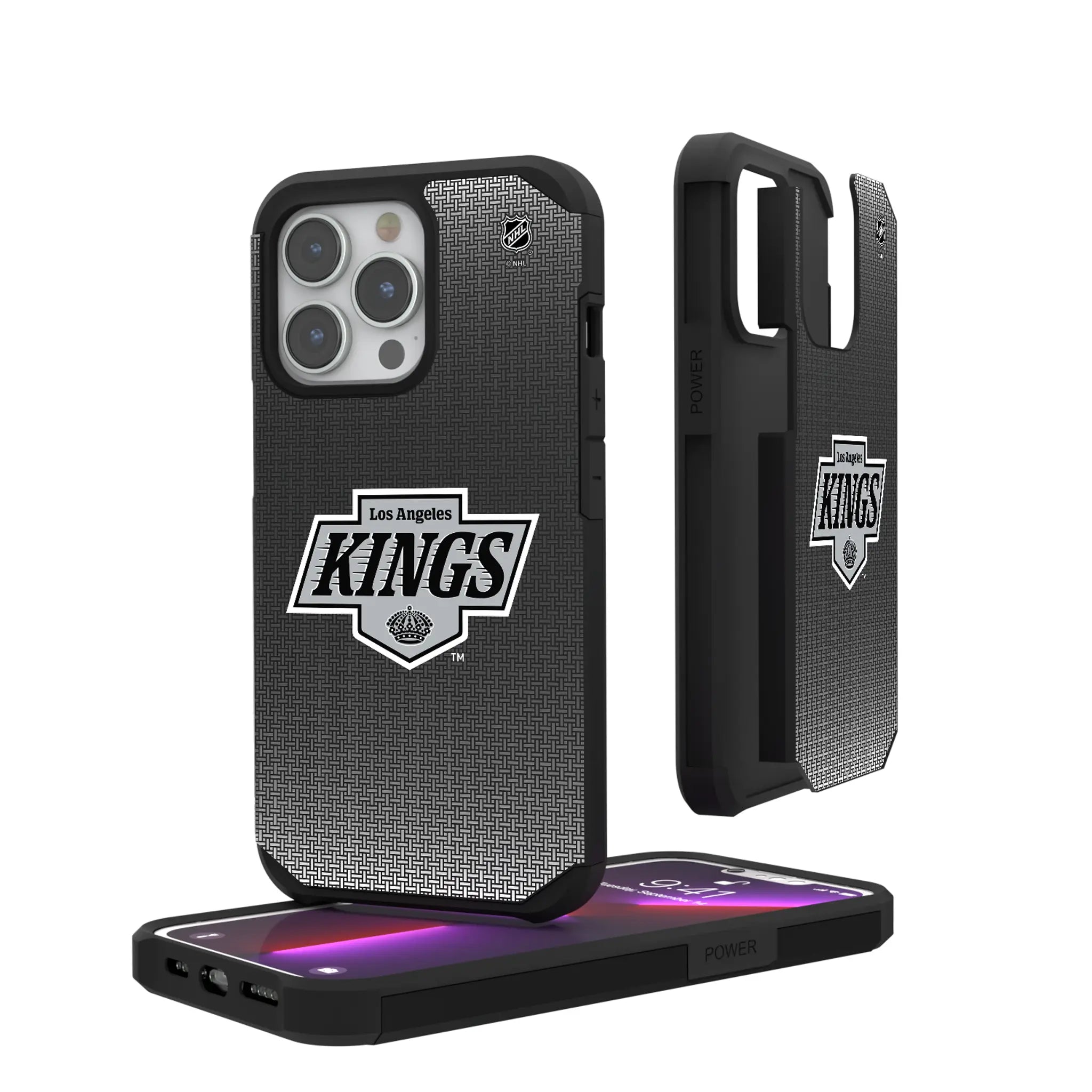 LA Kings Linen iPhone Rugged Phone Case for Apple iPhone