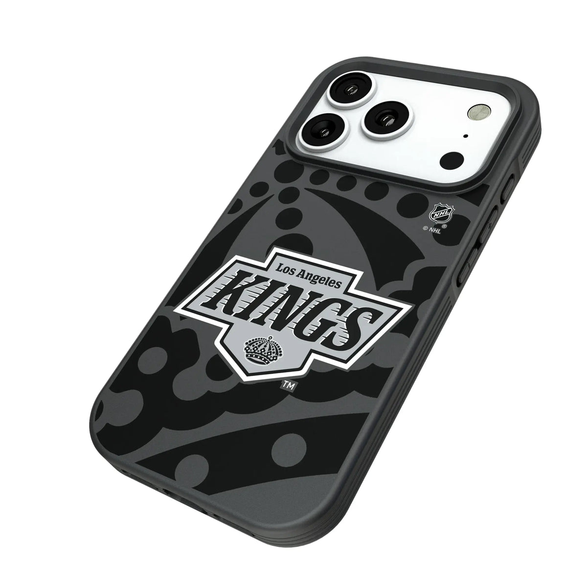 LA Kings Monocolor Tilt iPhone Bump Phone Case for Apple iPhone - Isometric View#Device_iPhone 18 Pro