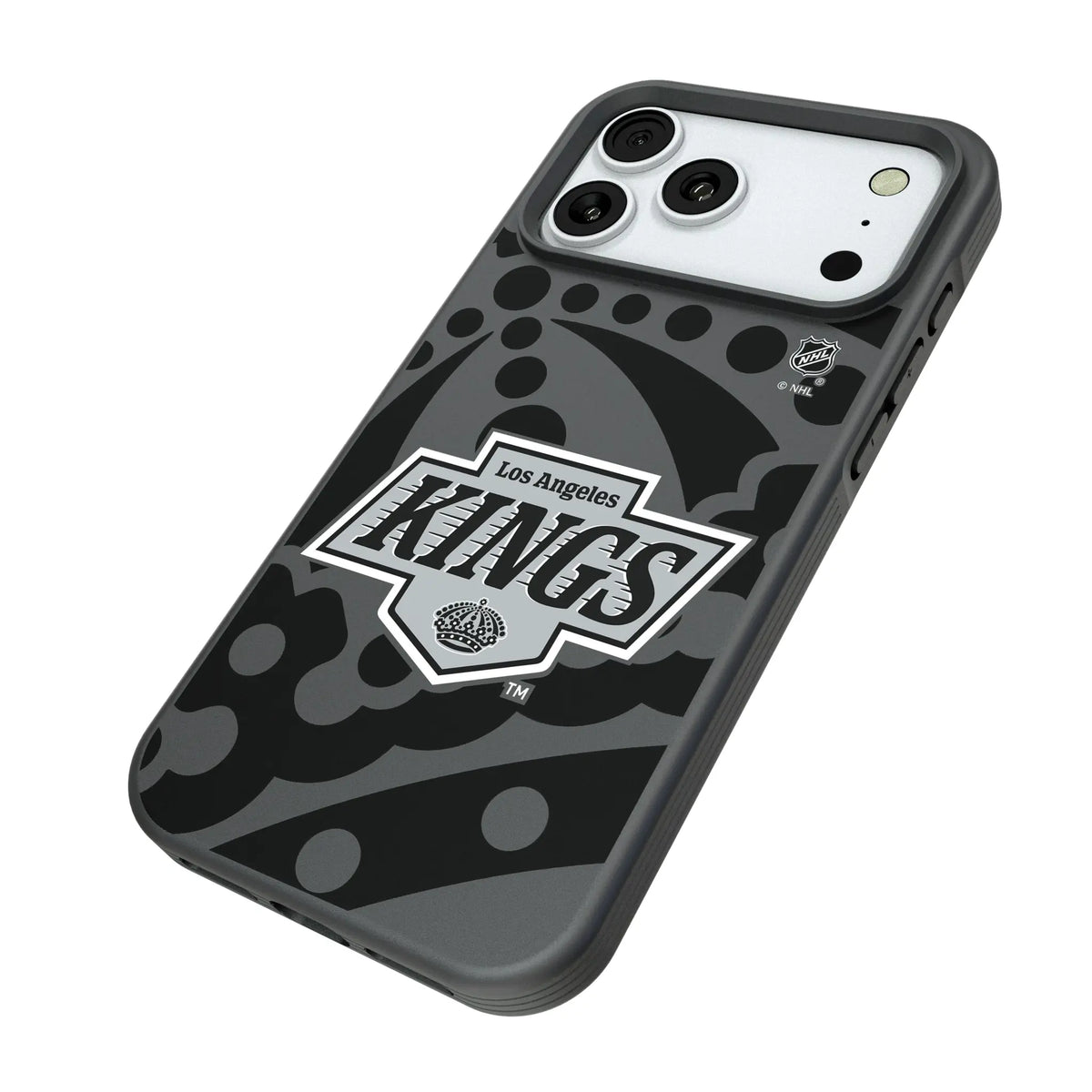 LA Kings Monocolor Tilt iPhone Bump Phone Case for Apple iPhone - Isometric View#Device_iPhone 18 Pro Max