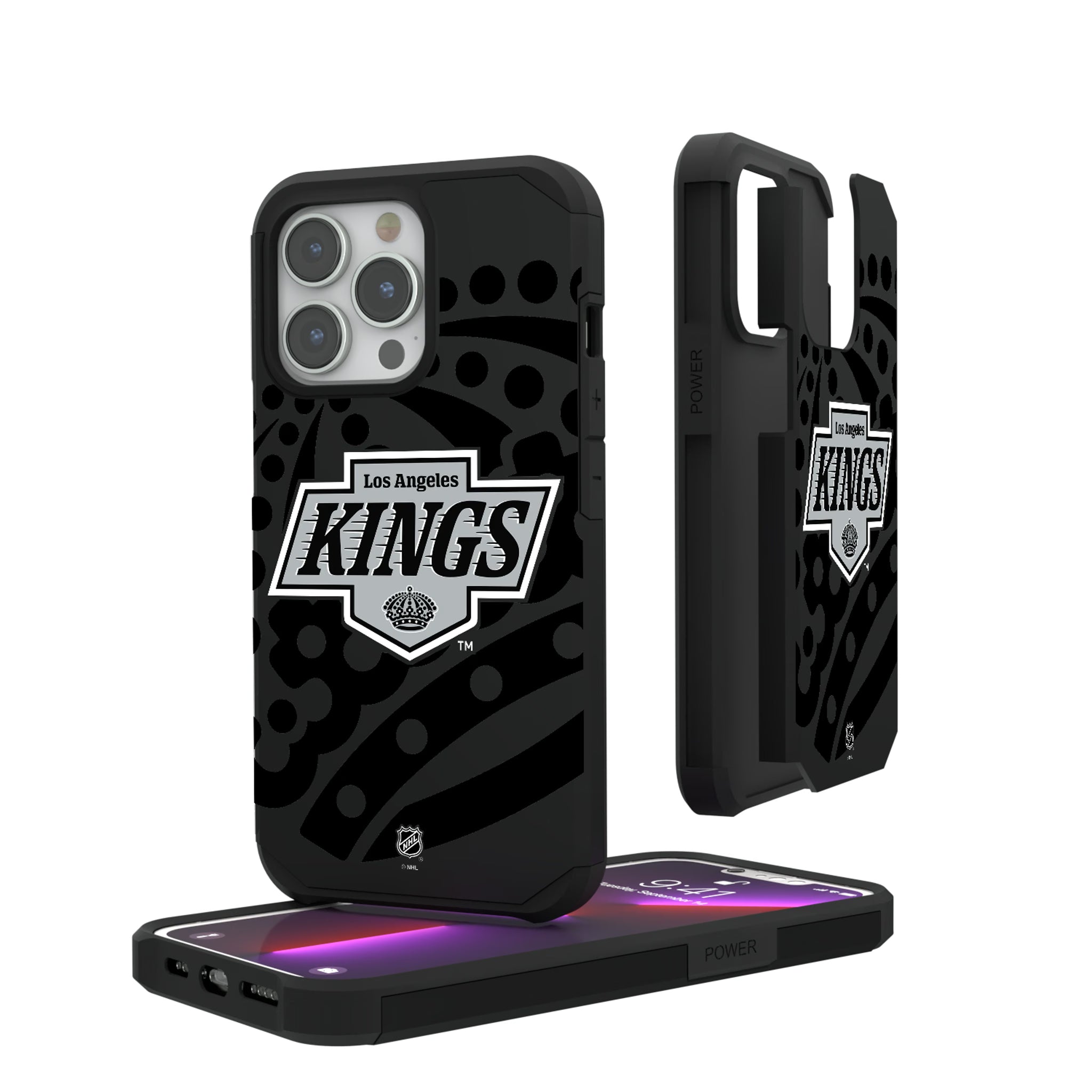 LA Kings Monocolor Tilt iPhone Rugged Phone Case for Apple iPhone