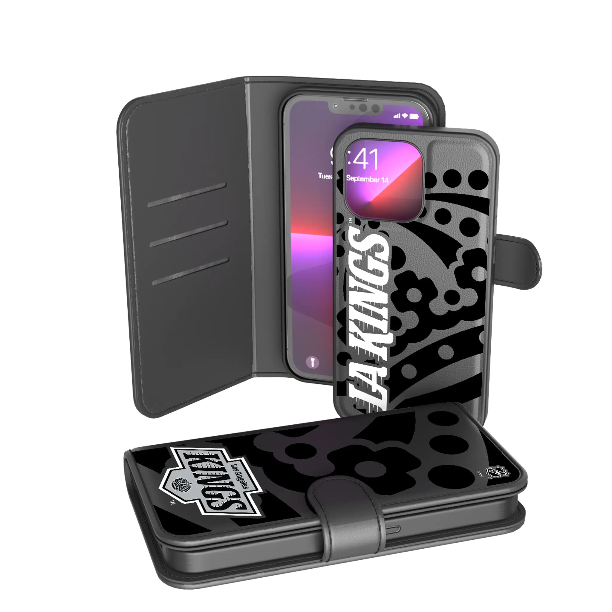 LA Kings Monocolor Tilt iPhone Wallet Phone Case for Apple iPhone