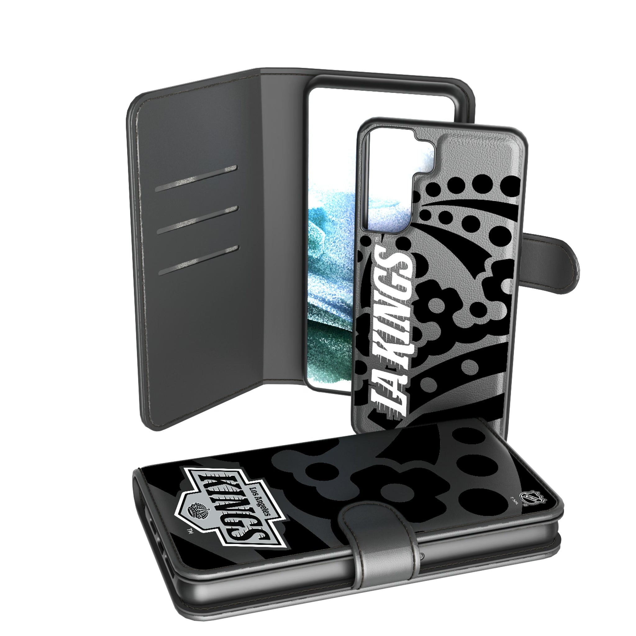 LA Kings Monocolor Tilt Galaxy Wallet Phone Case for Samsung Galaxy