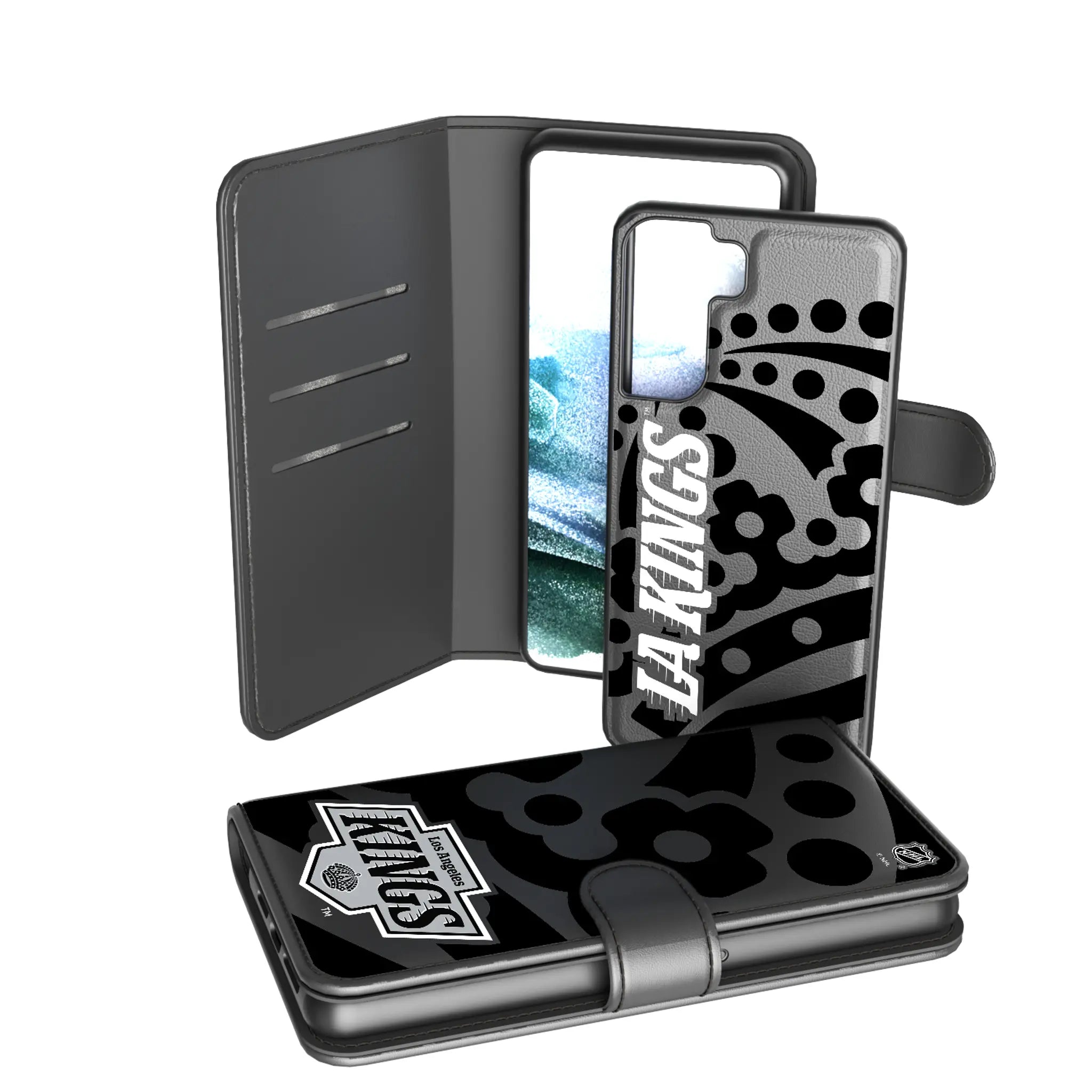 LA Kings Monocolor Tilt Galaxy Wallet Phone Case for Samsung Galaxy