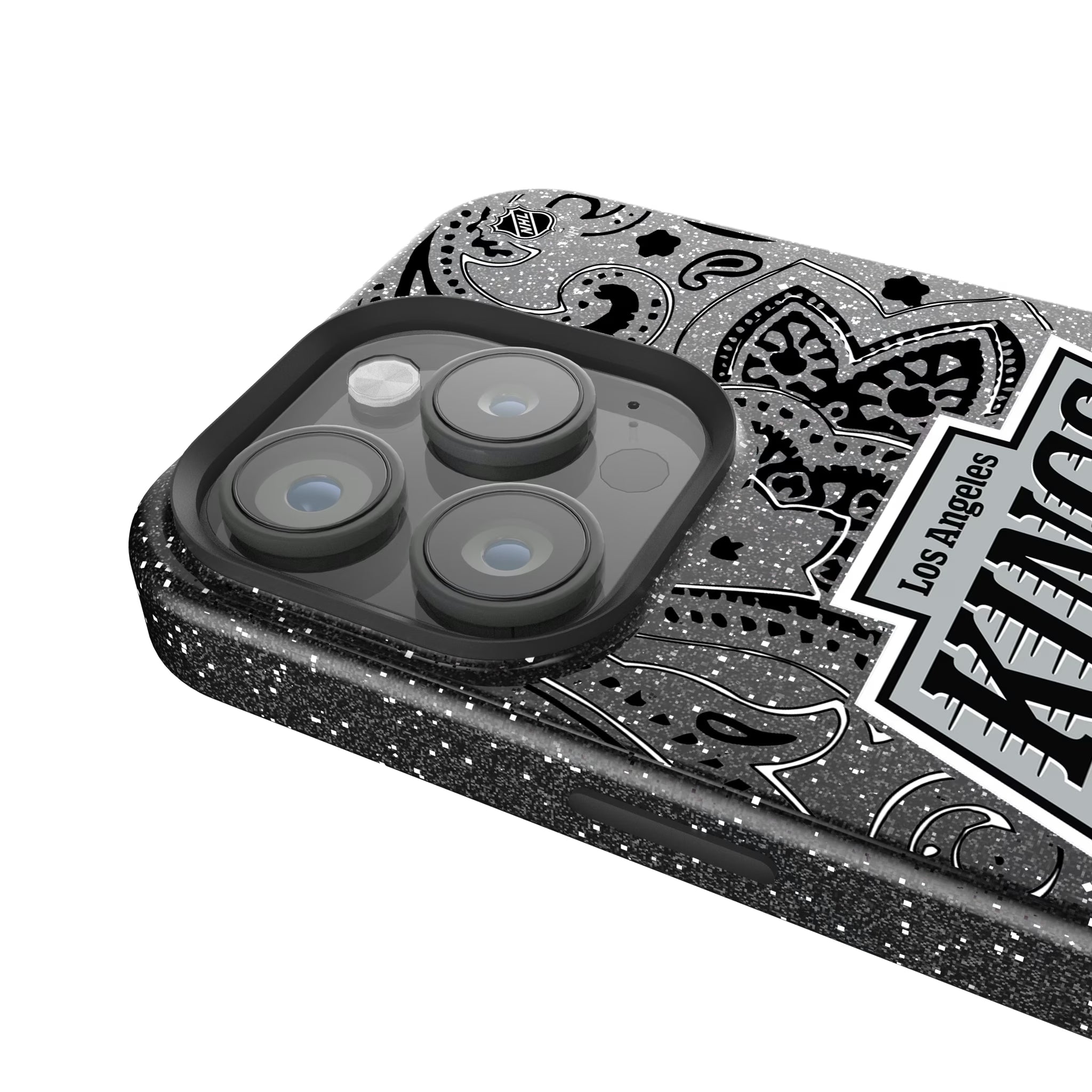 LA Kings Paisley iPhone Bling Phone Case for Apple iPhone - Detail