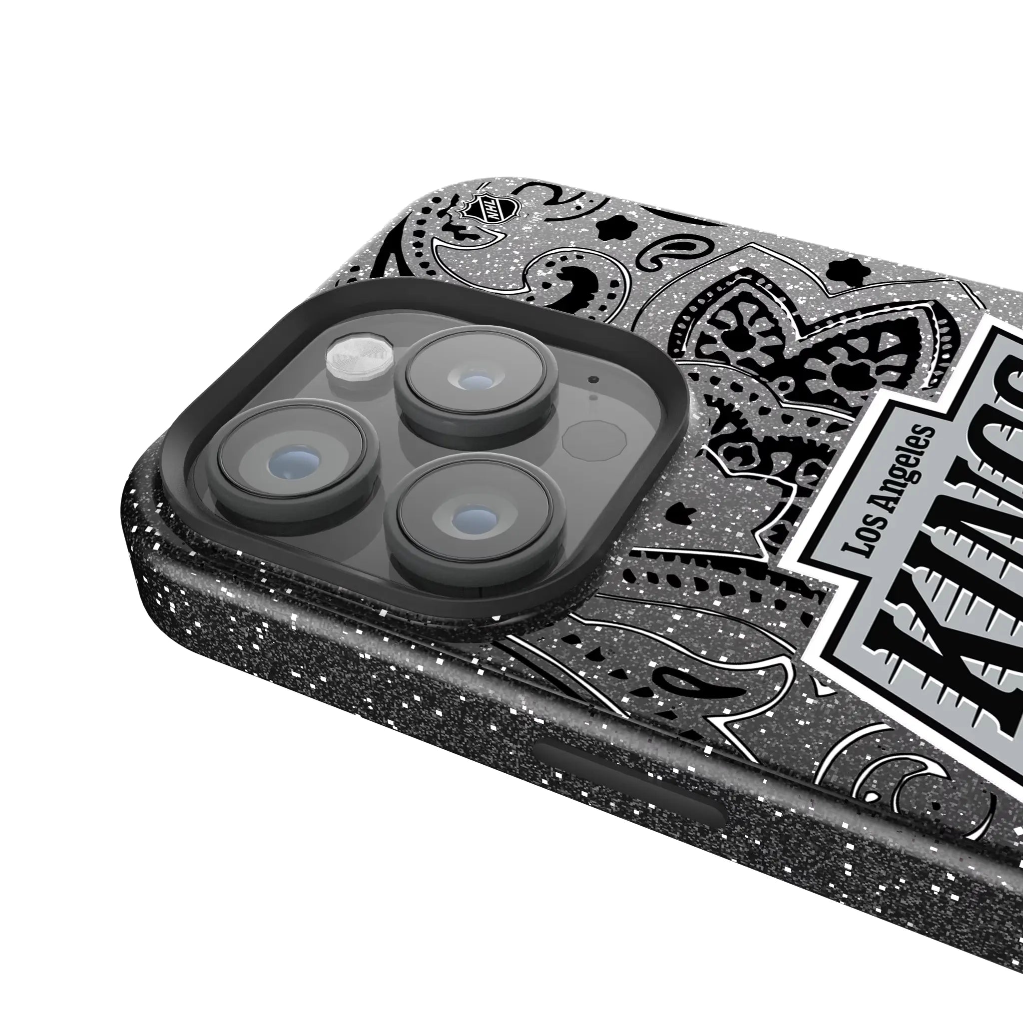 LA Kings Paisley iPhone Bling Phone Case for Apple iPhone - Detail