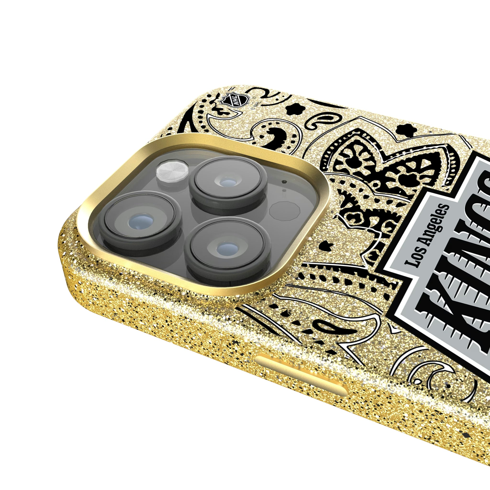 LA Kings Paisley iPhone Bling Phone Case for Apple iPhone - Detail