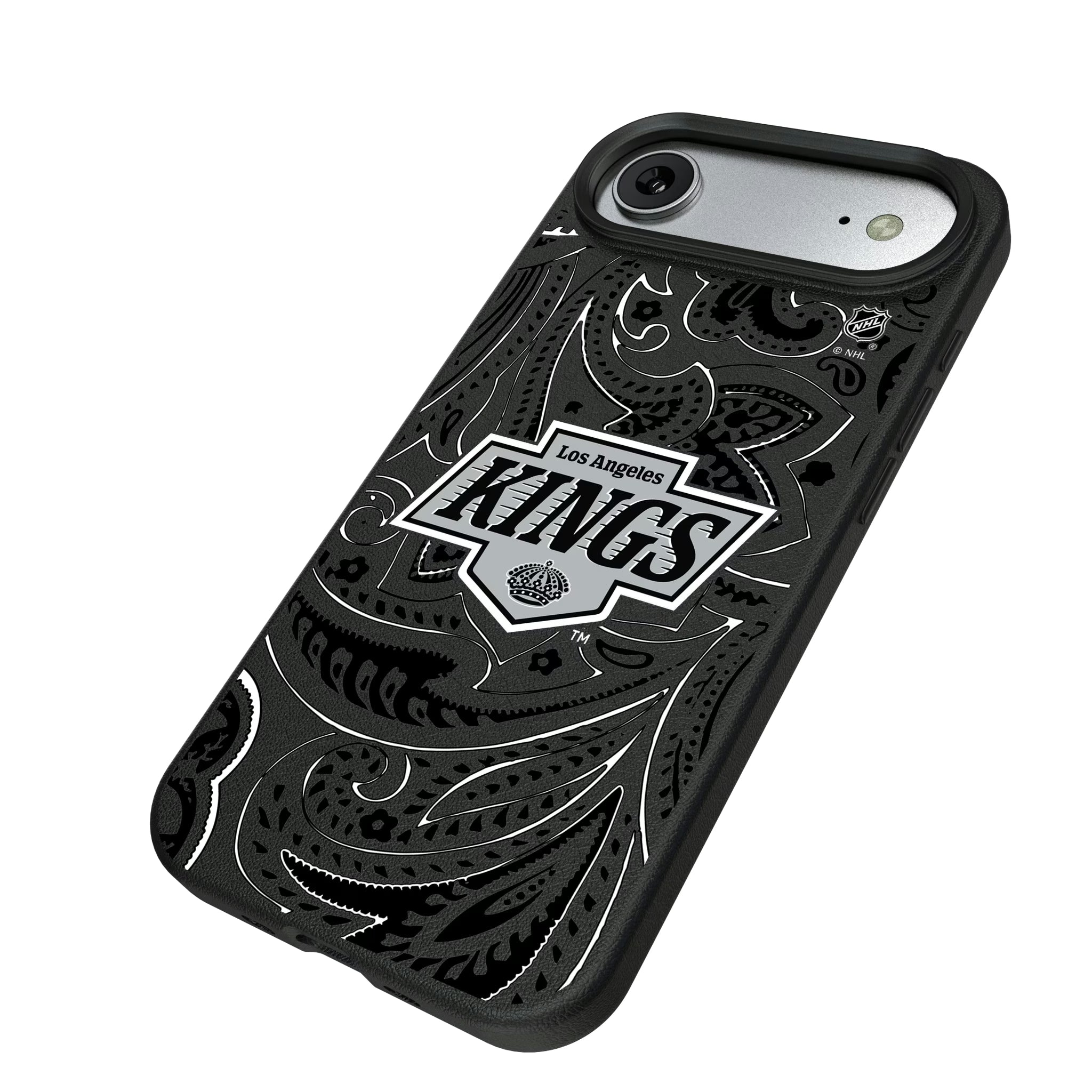 LA Kings Paisley iPhone MagSafe Compatible Phone Case for Apple iPhone - Isometric View#Device_iPhone Air