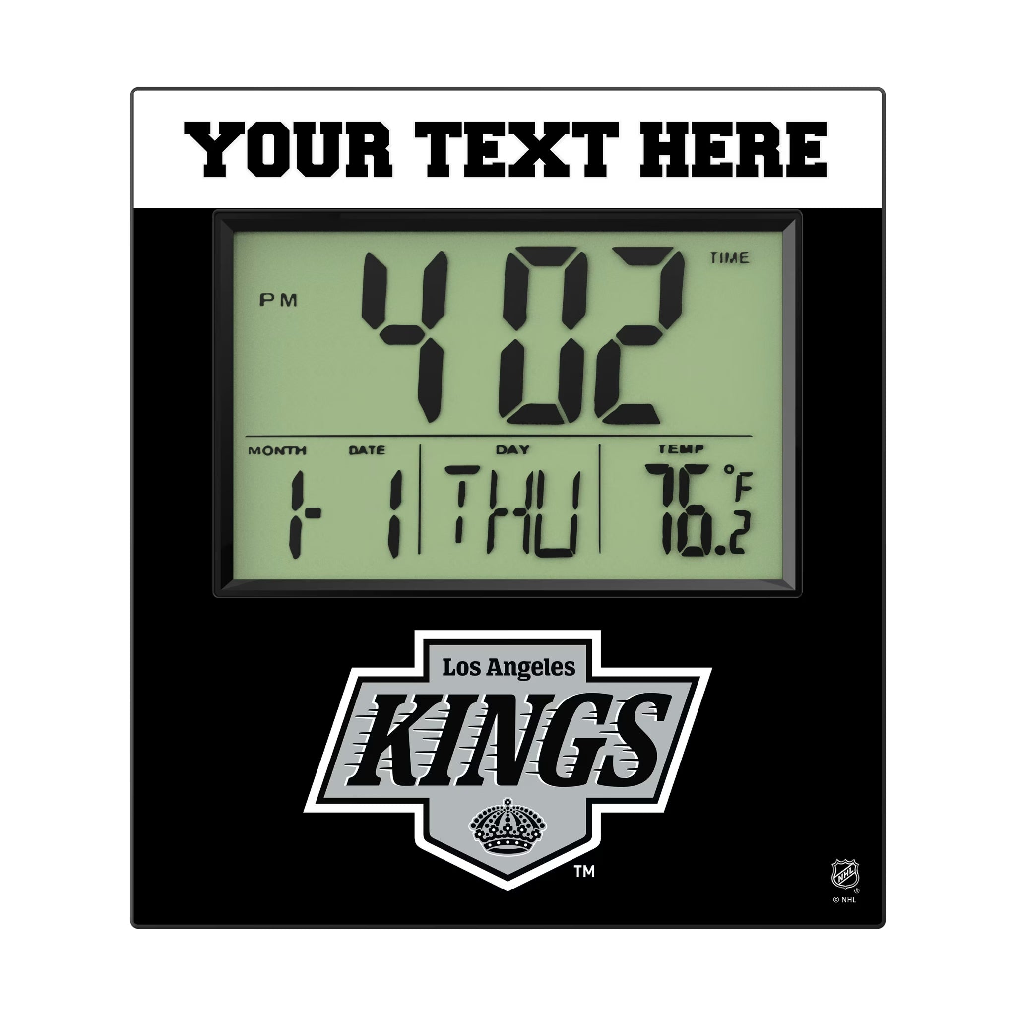 LA Kings Personalized Color Block Wall Clock