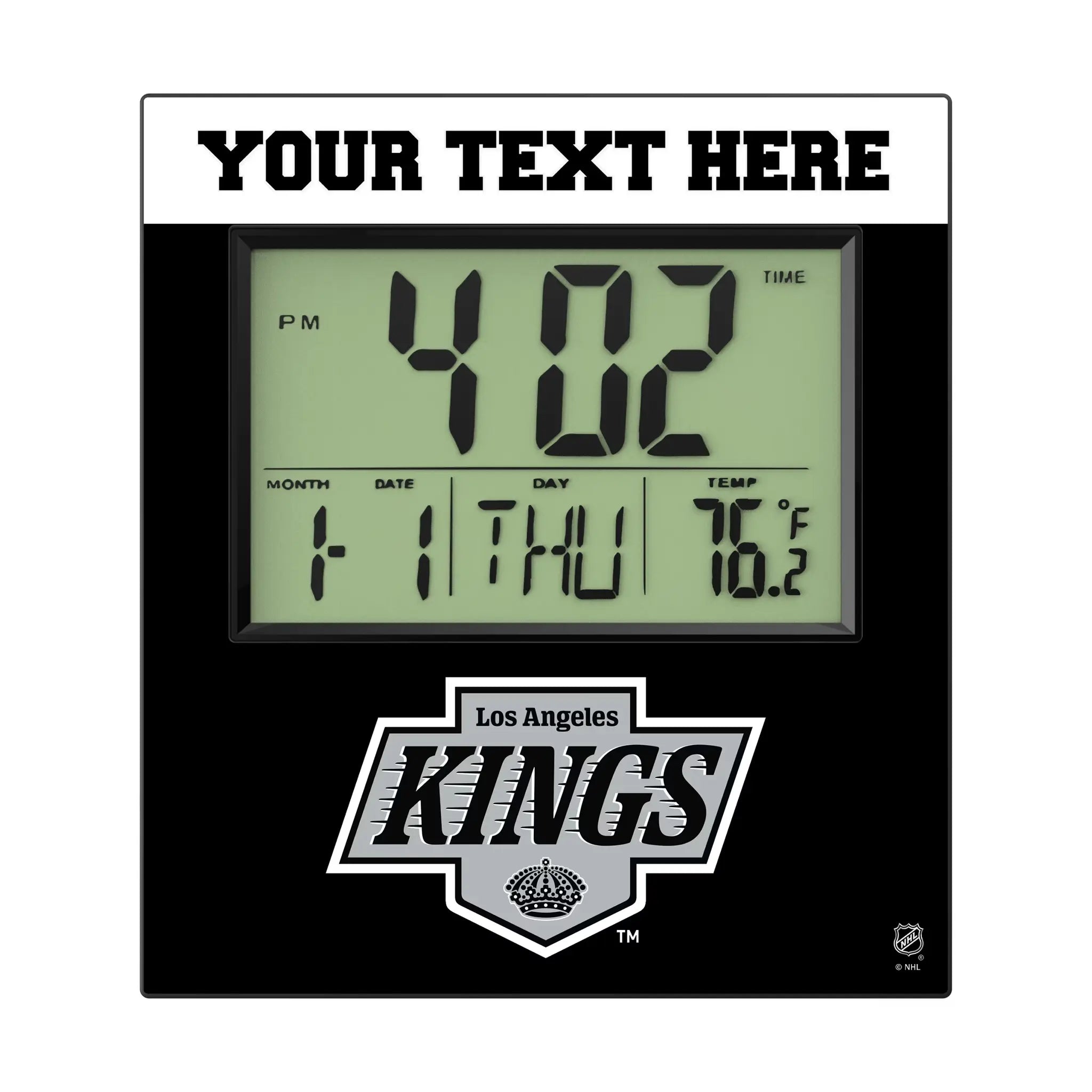 LA Kings Personalized Color Block Wall Clock