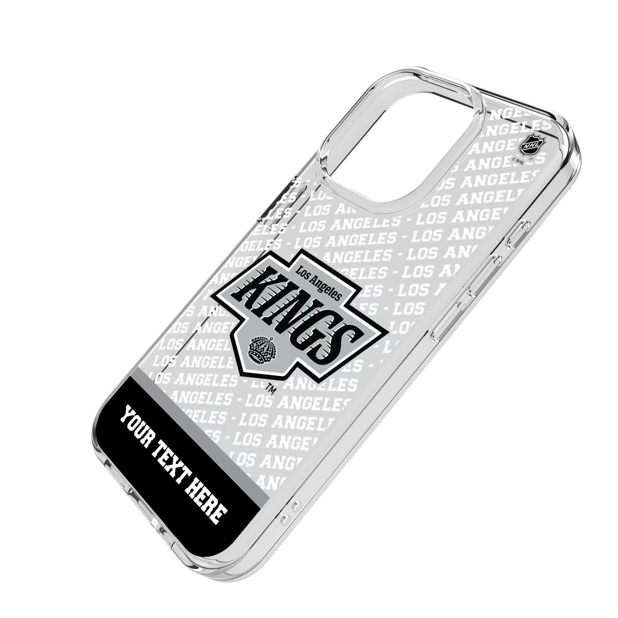LA Kings Personalized EndZone Plus iPhone Clear Phone Case for Apple iPhone - Isometric View