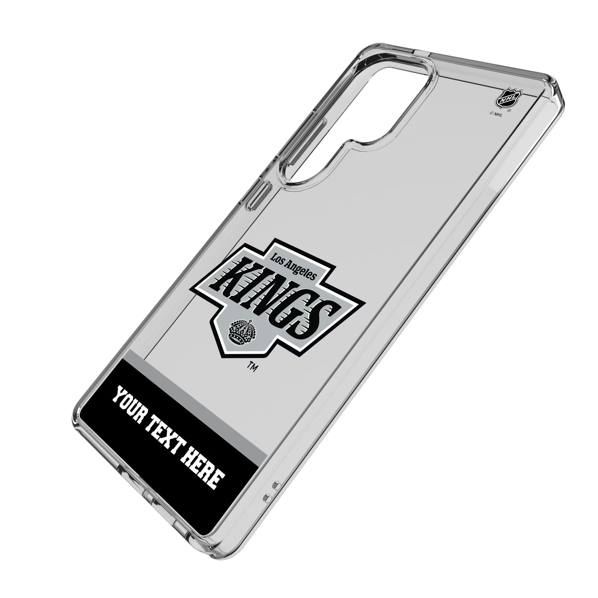 LA Kings Personalized EndZone Plus Galaxy Clear Phone Case for Samsung Galaxy - Isometric View