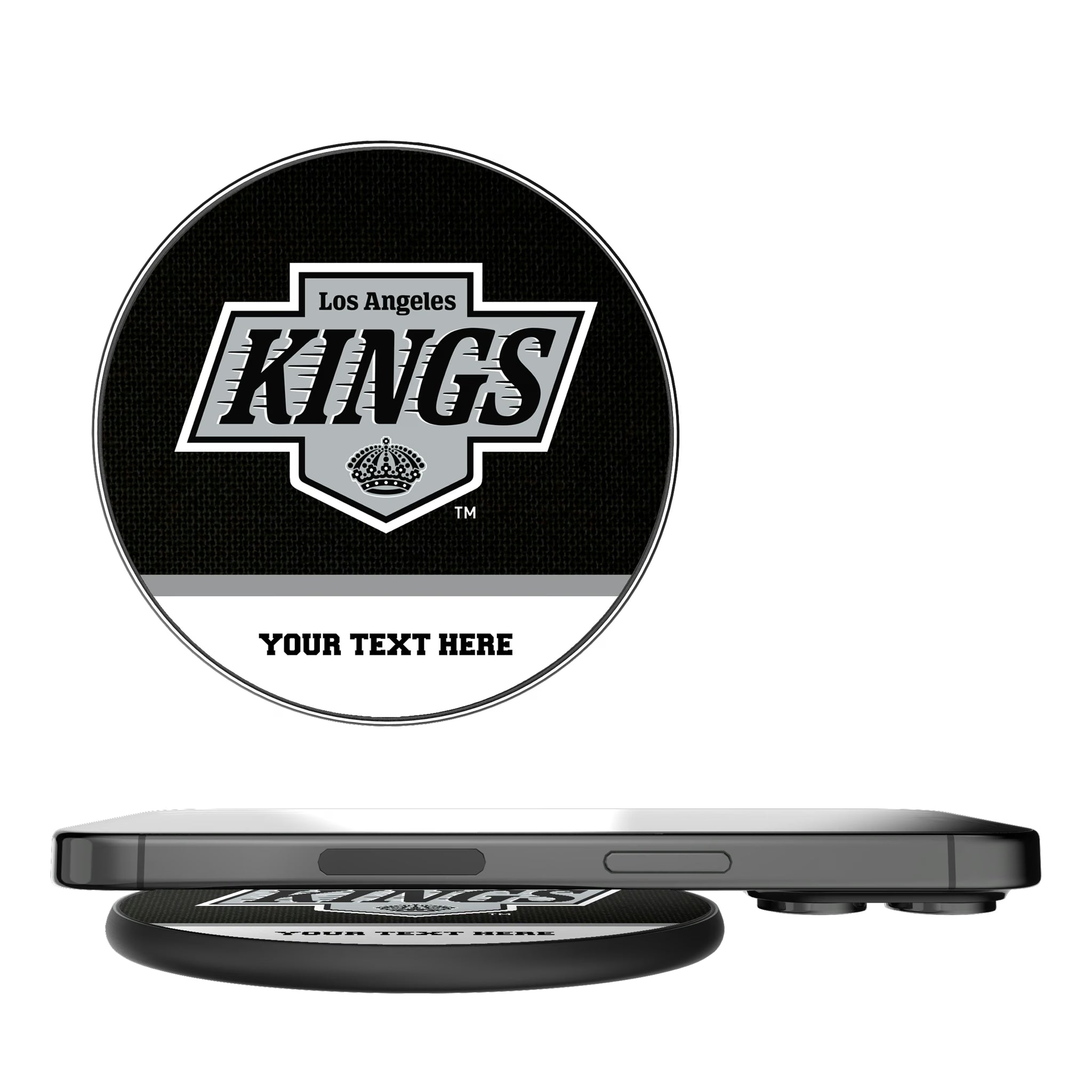 LA Kings Personalized Endzone Solid 15-Watt Wireless Charger