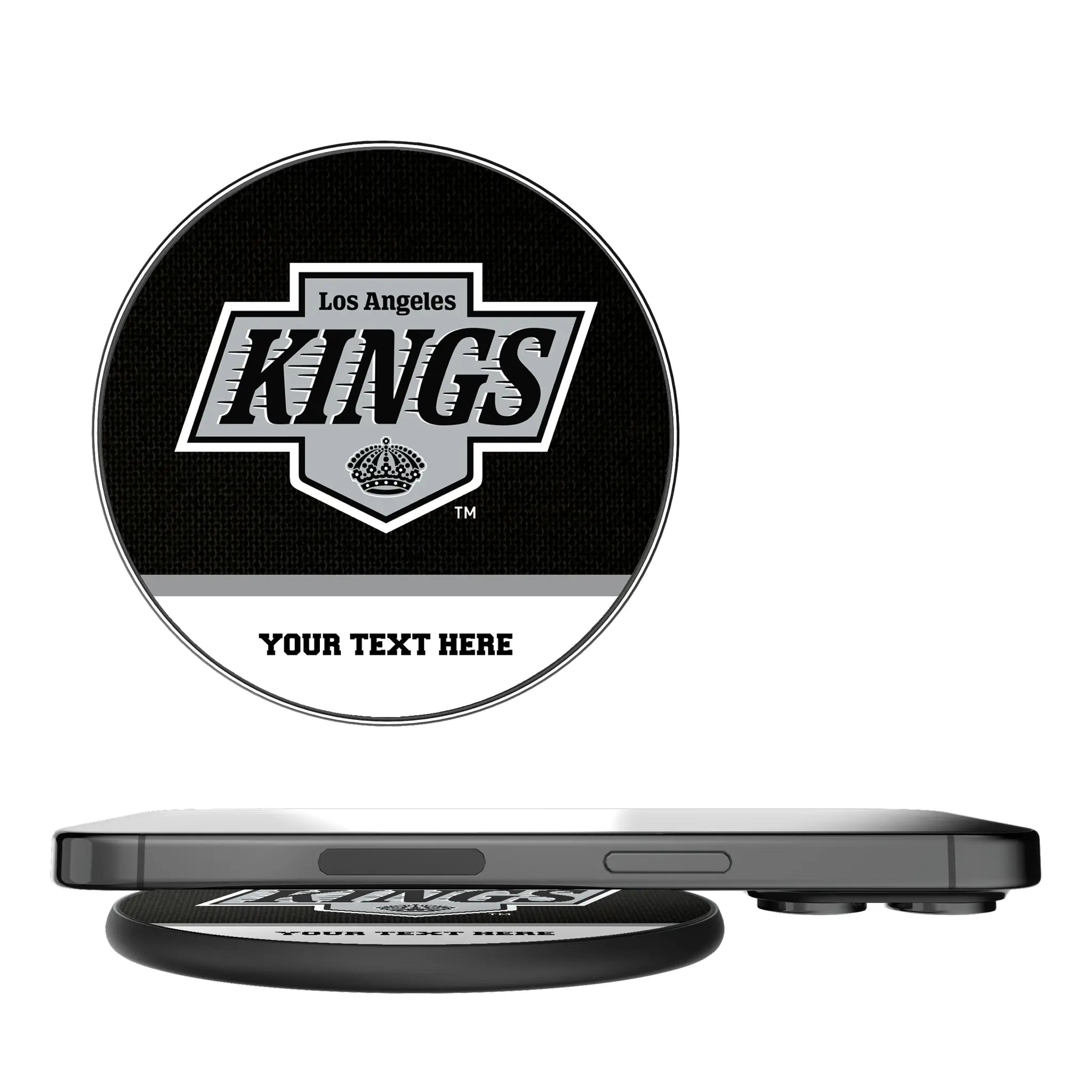 LA Kings Personalized Endzone Solid 15-Watt Wireless Charger