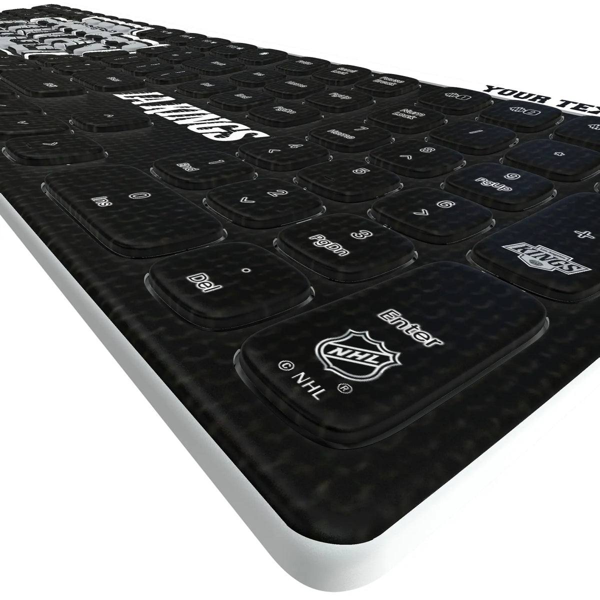 LA Kings Personalized Endzone Solid KKB605 Curved Wireless Keyboard - Detail