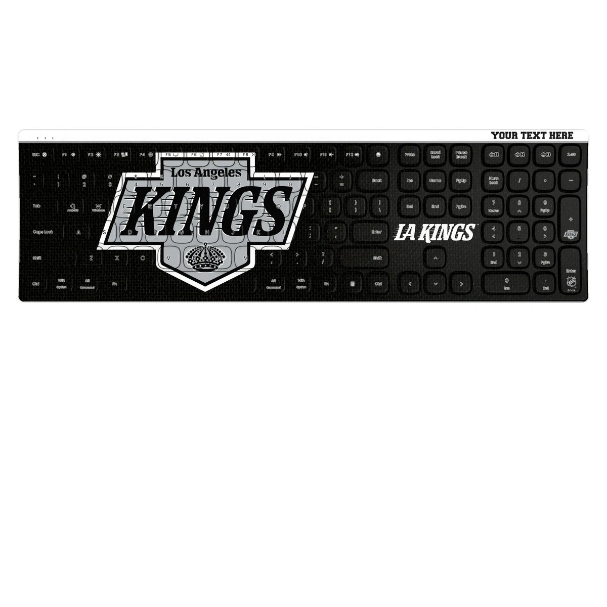 LA Kings Personalized Endzone Solid KKB605 Curved Wireless Keyboard