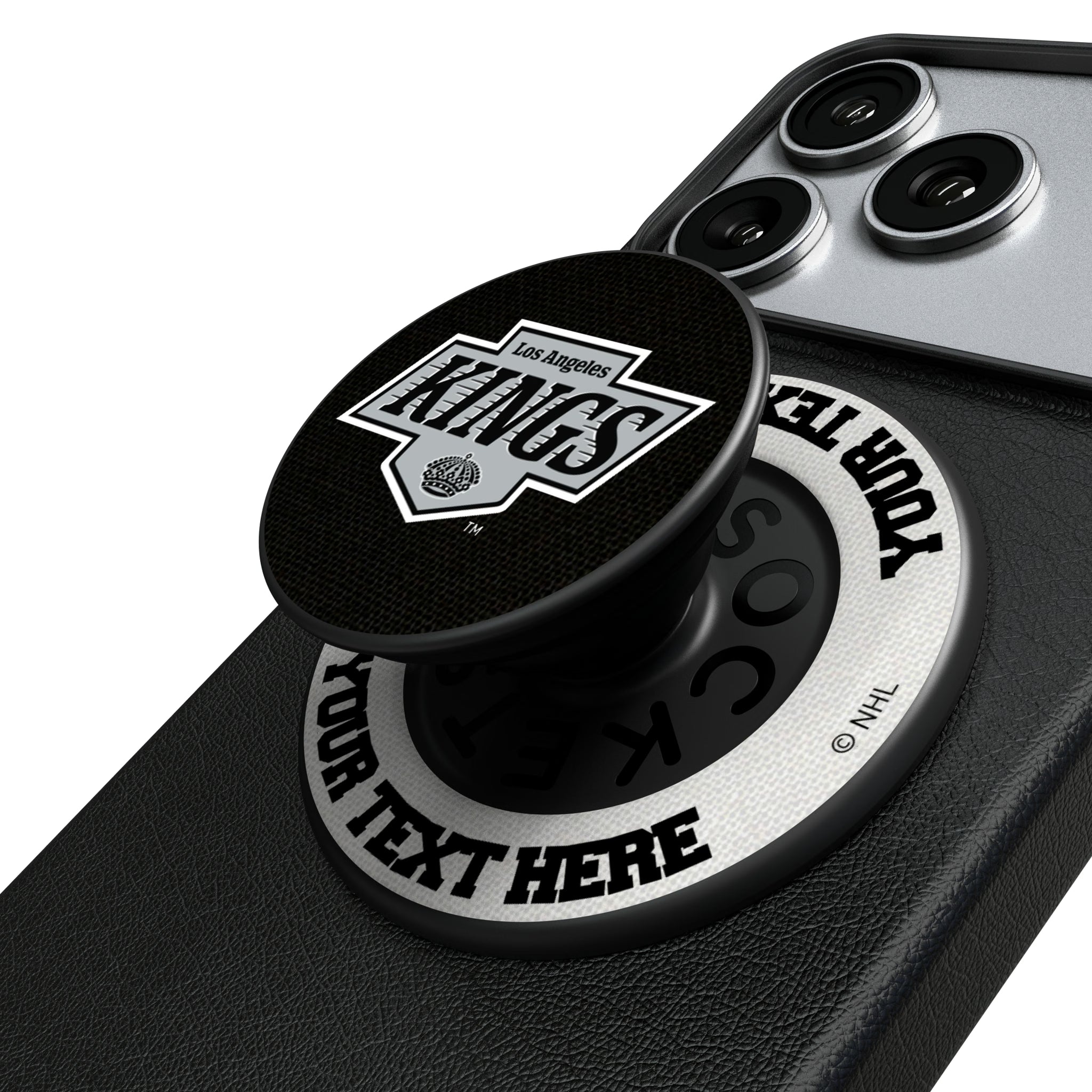 LA Kings Personalized Endzone Solid Popsockets Round Magnetic
