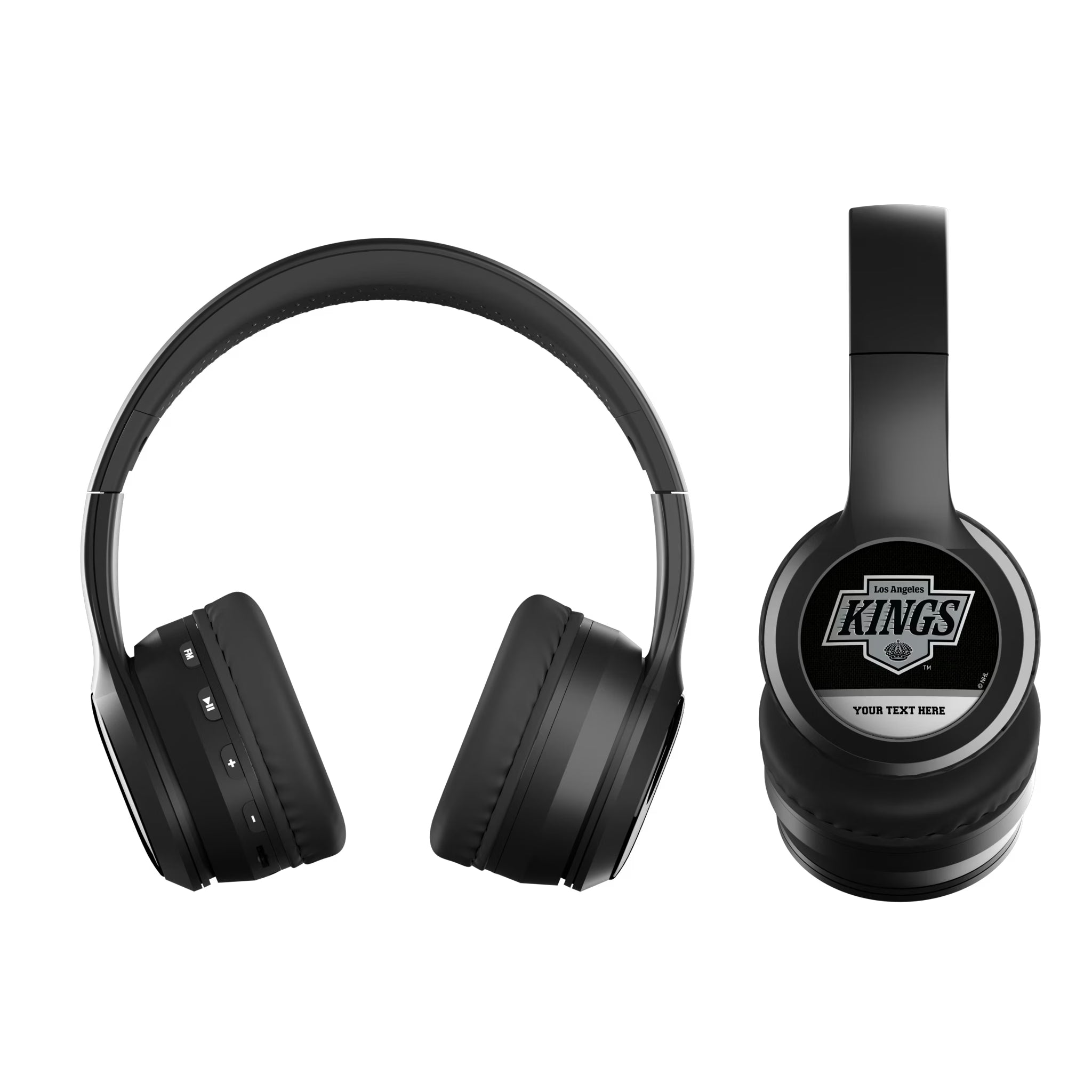LA Kings Personalized Endzone Solid Wireless Over-Ear BT Headphones With Case