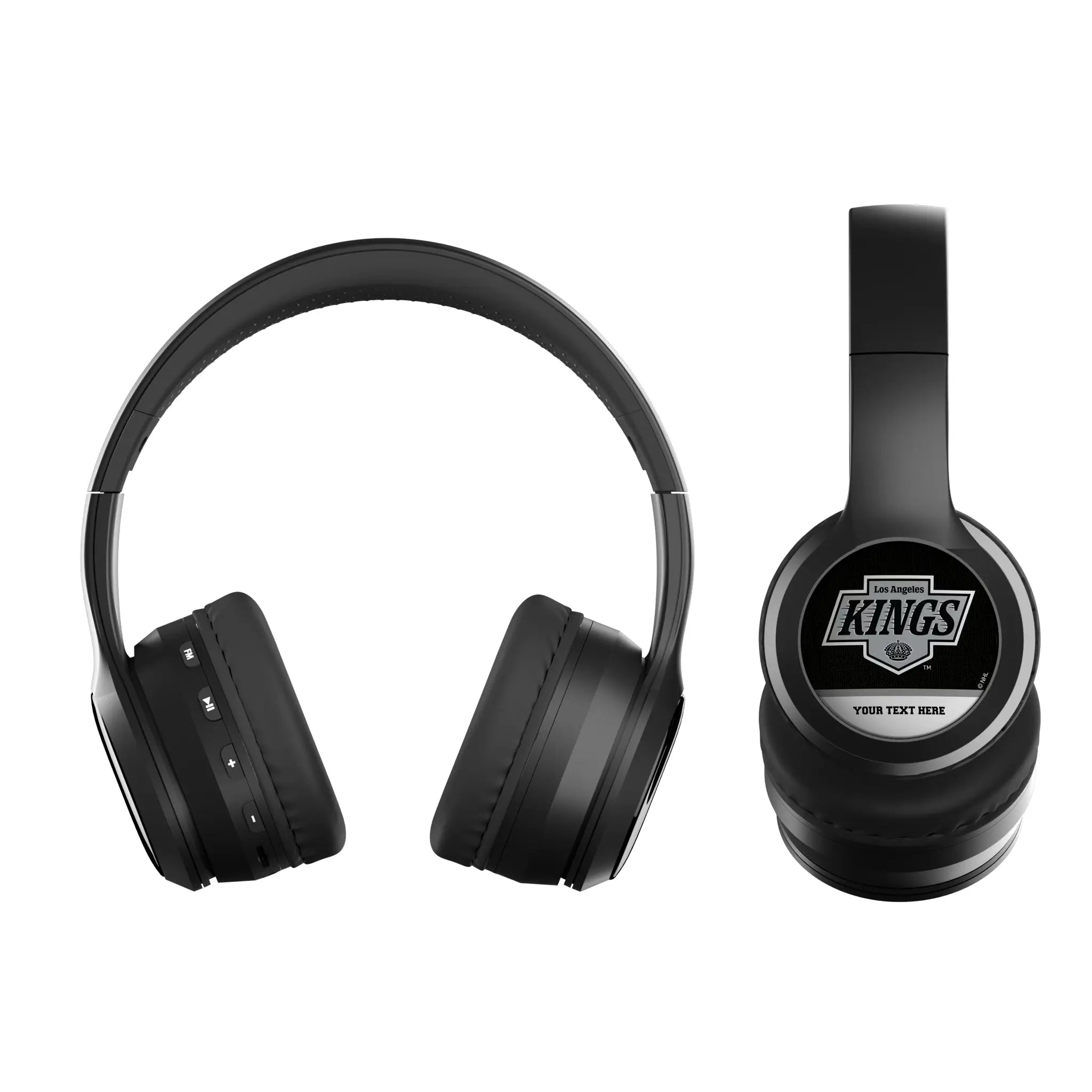 LA Kings Personalized Endzone Solid Wireless Over-Ear BT Headphones With Case