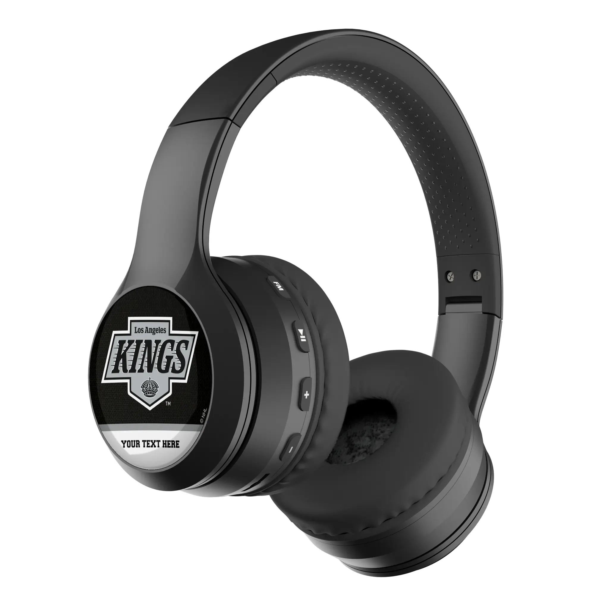 LA Kings Personalized Endzone Solid Wireless Over-Ear BT Headphones With Case