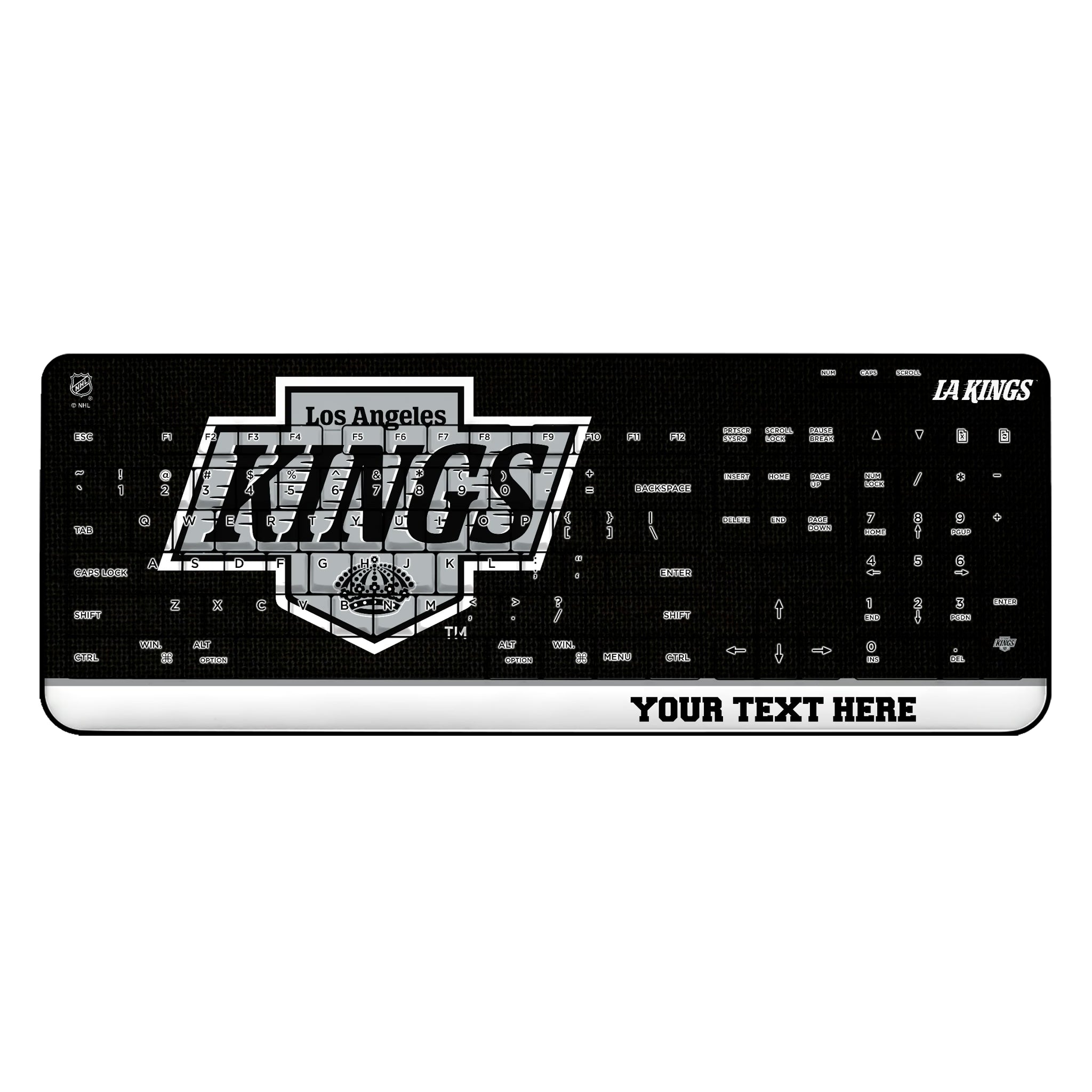 LA Kings Personalized Endzone Solid Wireless USB Keyboard