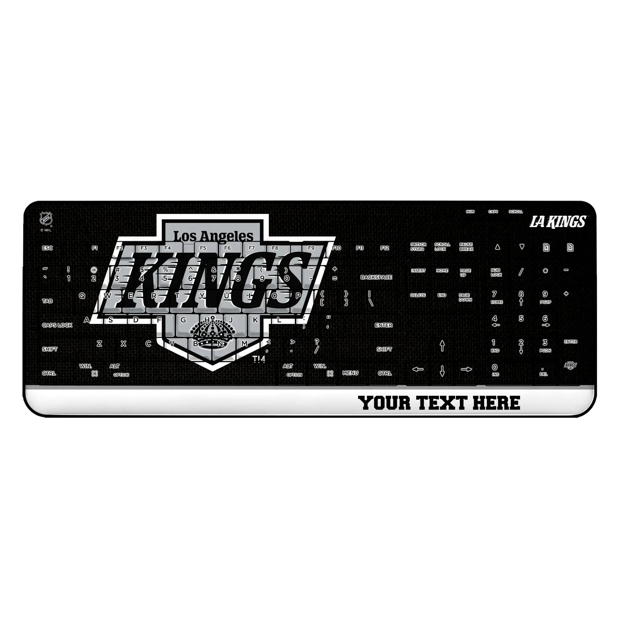 LA Kings Personalized Endzone Solid Wireless USB Keyboard