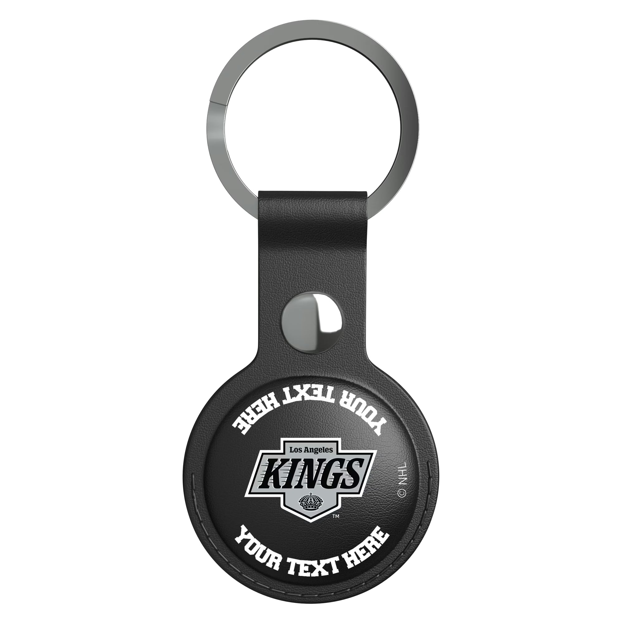 LA Kings Personalized Insignia AirTag Black Airtag Holder