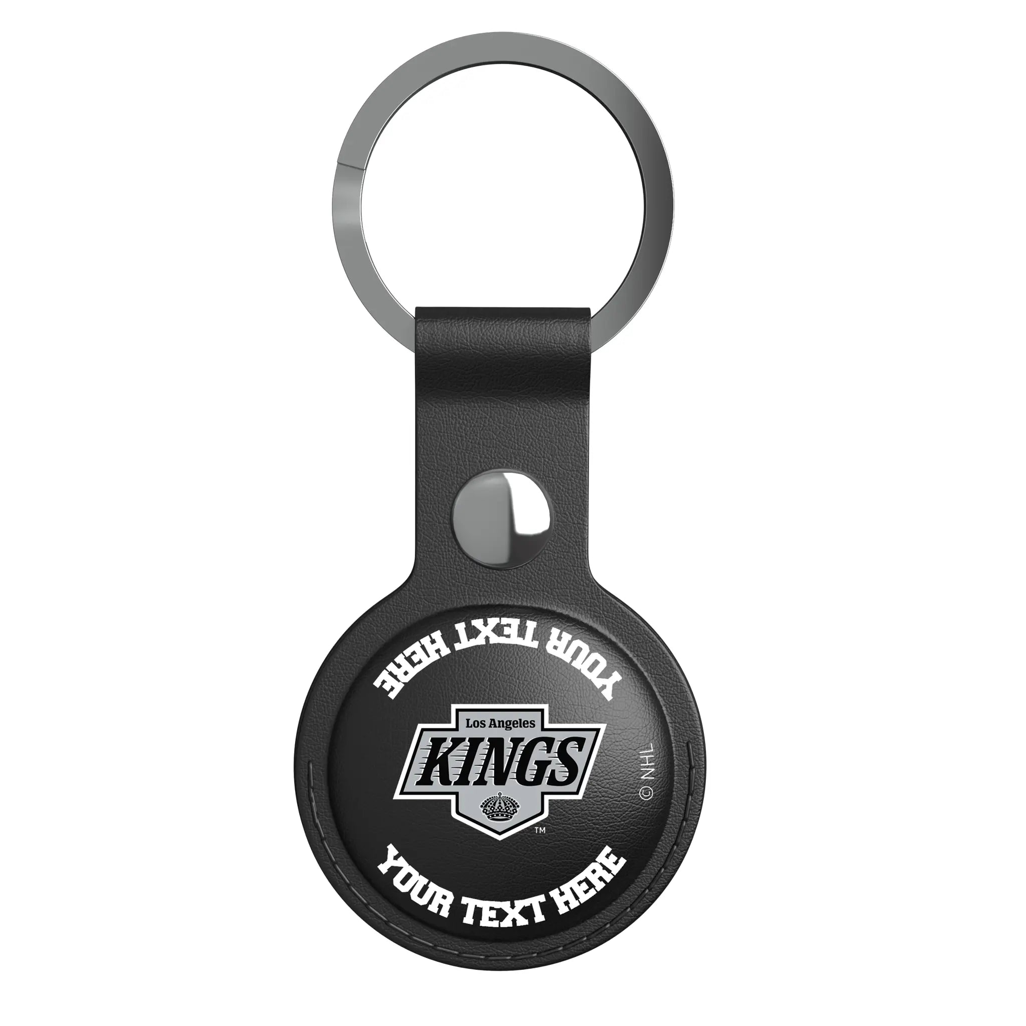 LA Kings Personalized Insignia AirTag Black Airtag Holder