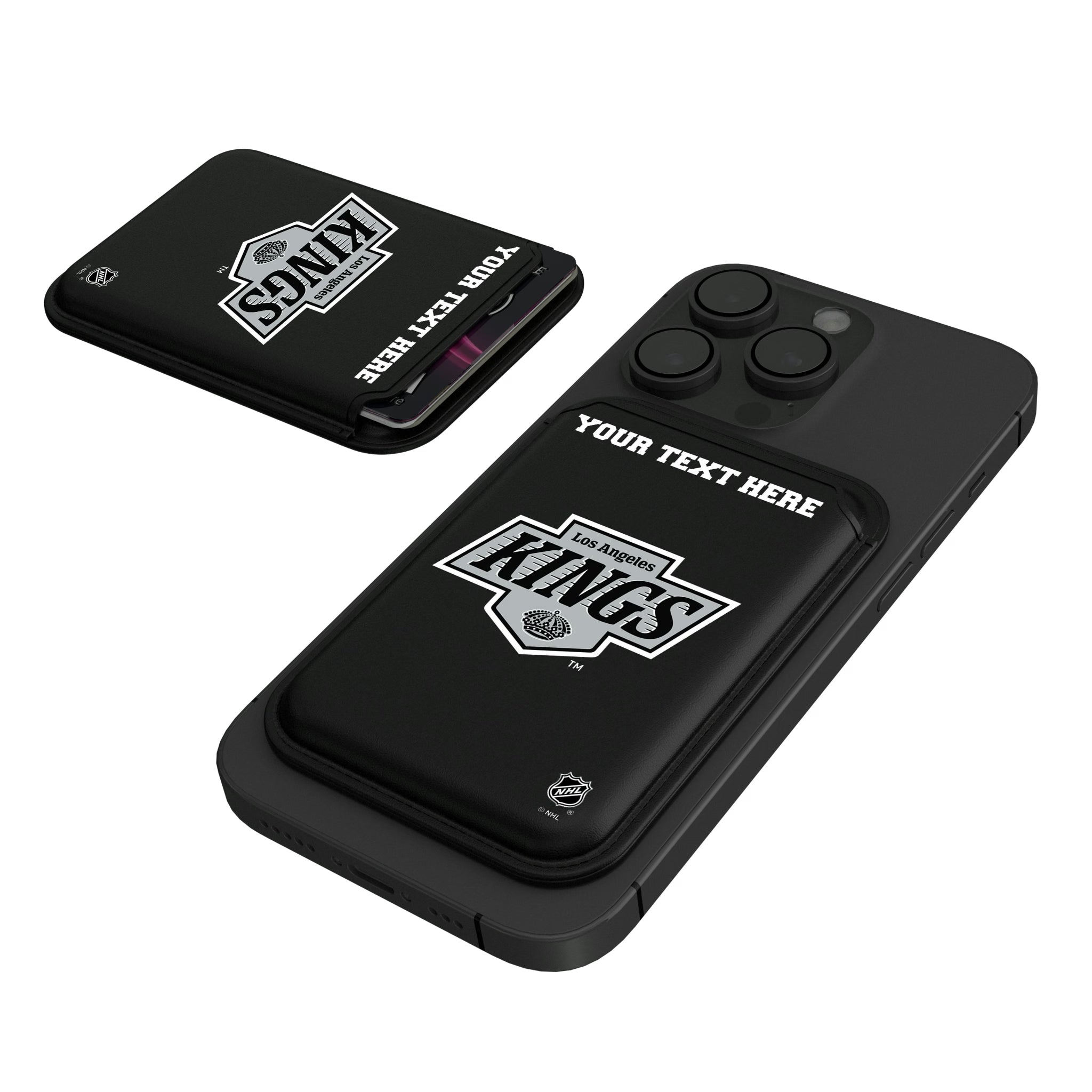 LA Kings Personalized Insignia Black Magnetic Credit Card Wallet