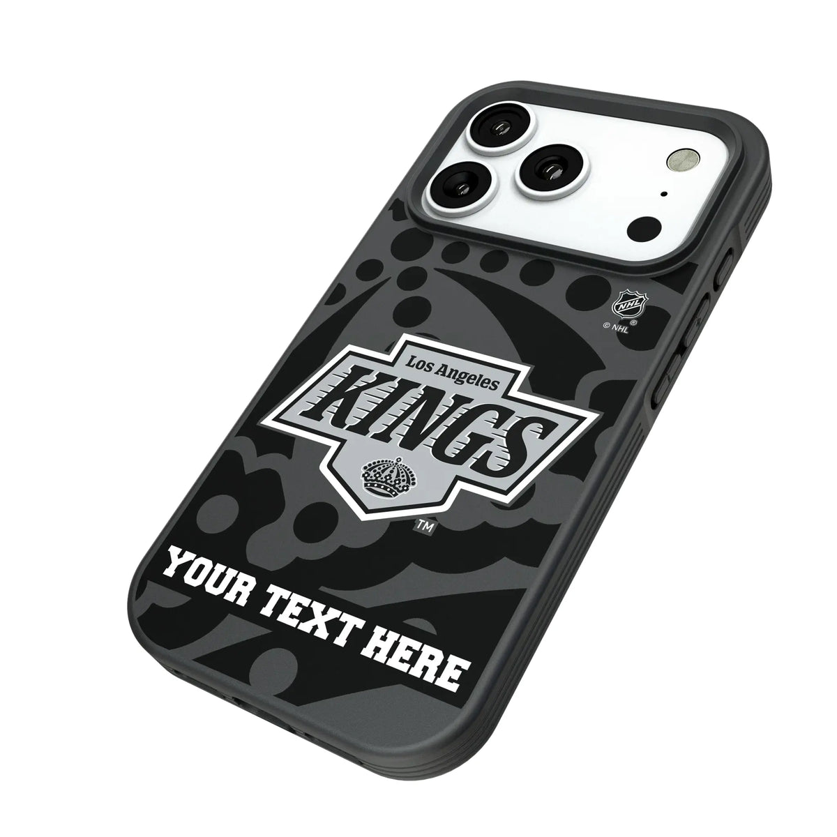 LA Kings Personalized Tilt iPhone Bump Phone Case for Apple iPhone - Isometric View#Device_iPhone 18 Pro