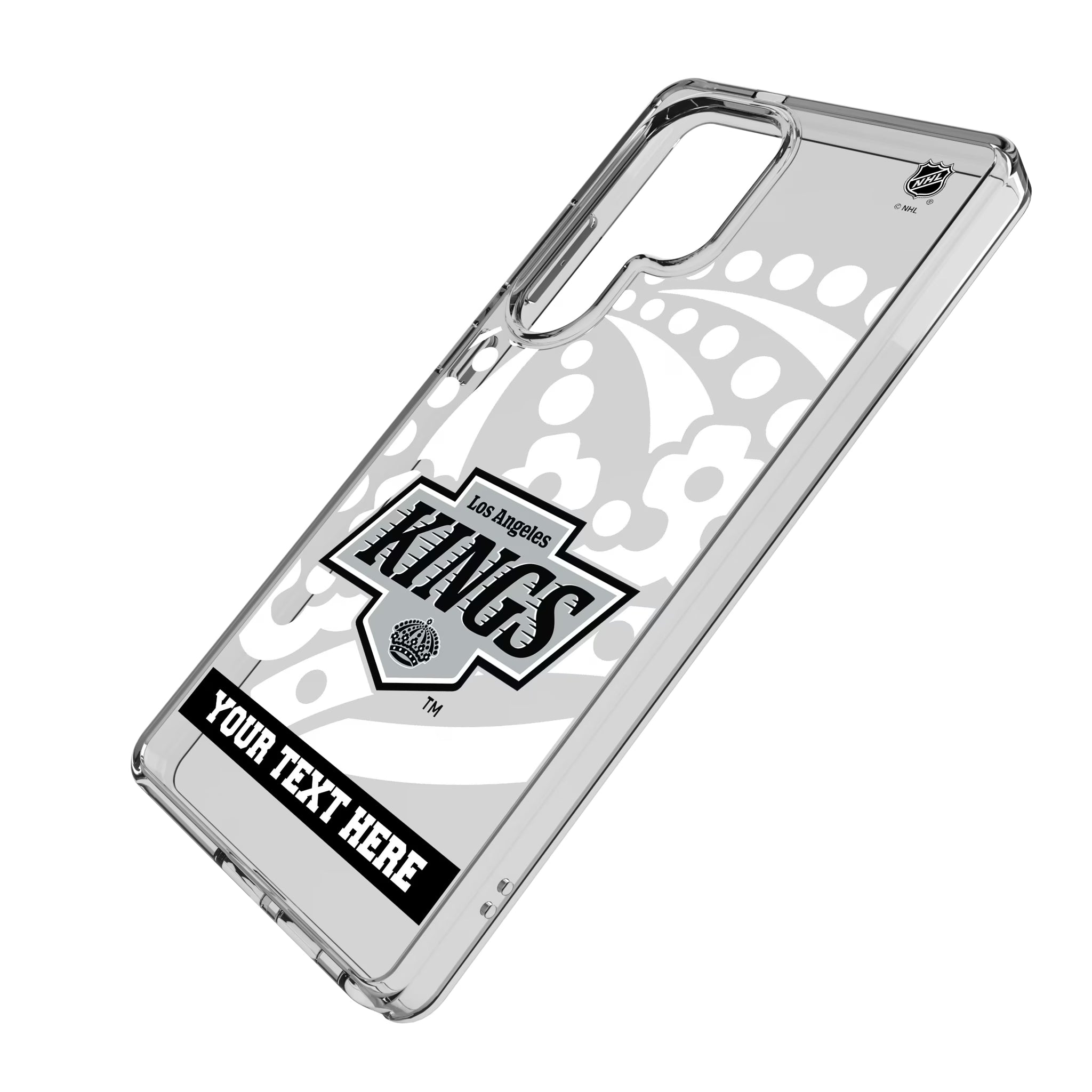 LA Kings Personalized Tilt Galaxy Clear Phone Case for Samsung Galaxy - Isometric View