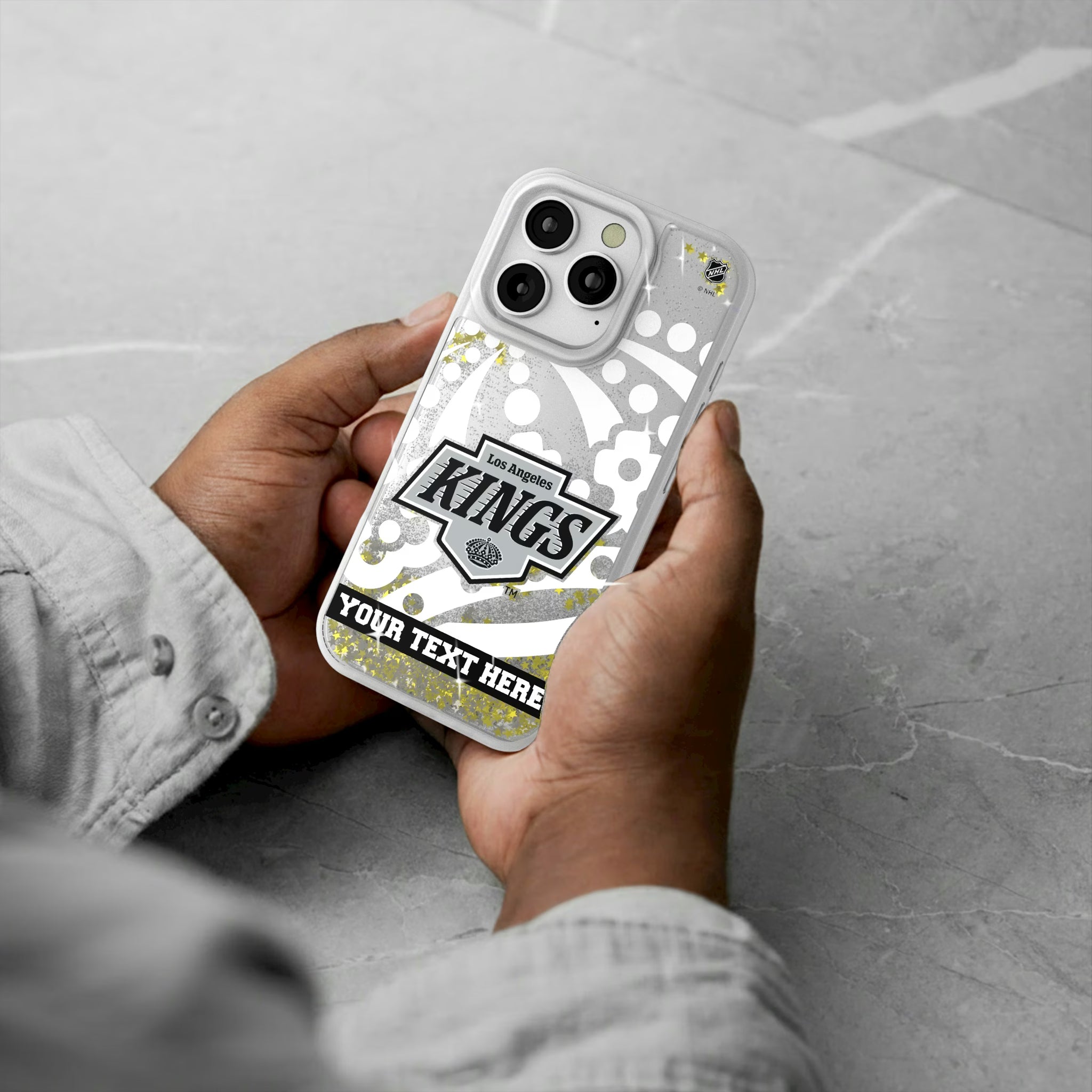 LA Kings Personalized Tilt iPhone Glitter Phone Case for Apple iPhone - Lifestyle#Device_iPhone 16 Pro