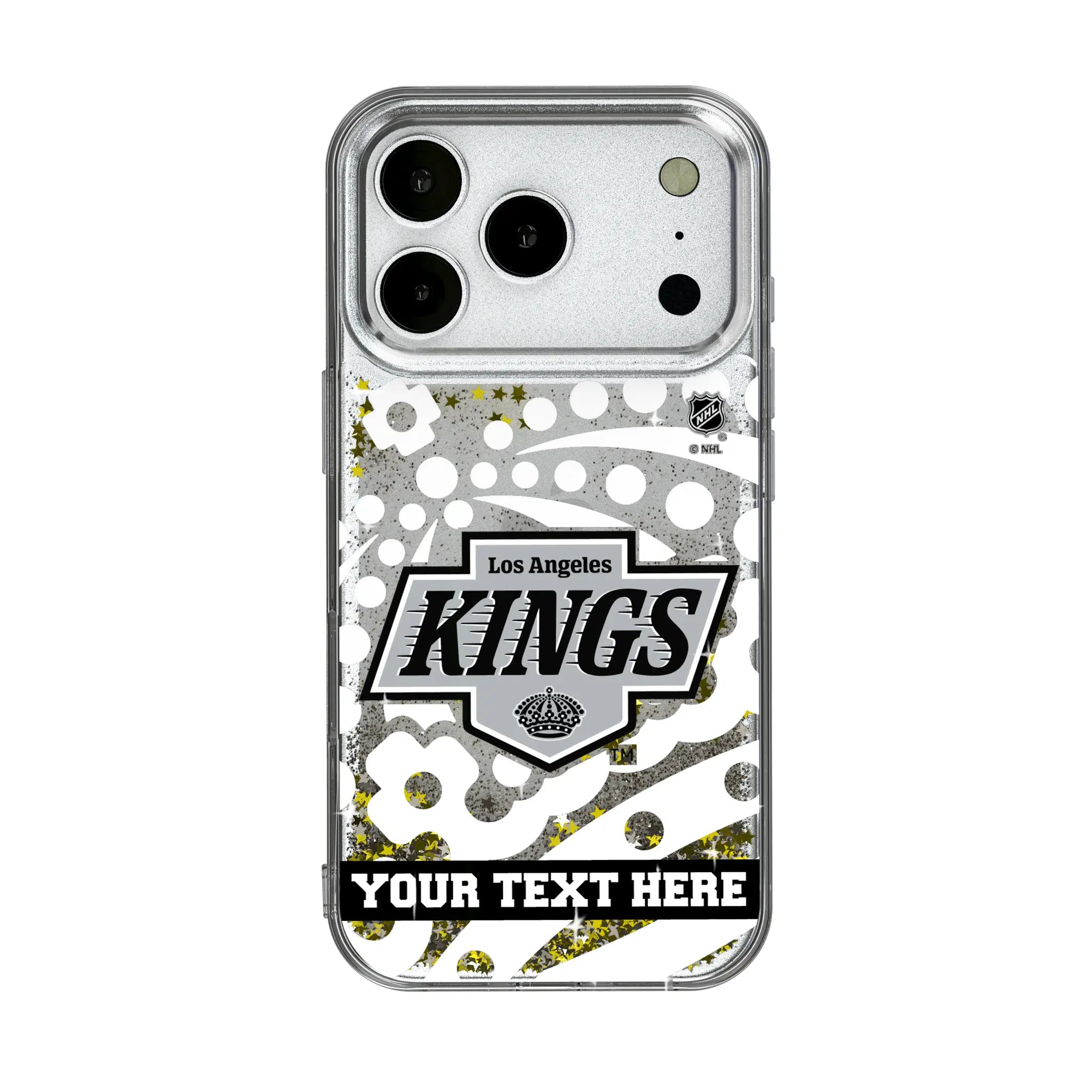LA Kings Personalized Tilt iPhone Glitter Phone Case for Apple iPhone