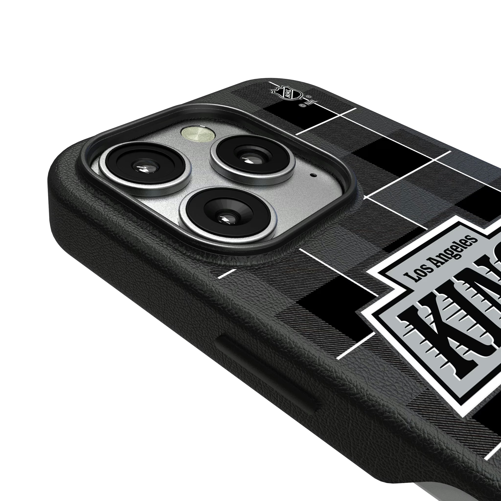 LA Kings Plaid iPhone MagSafe Compatible Phone Case for Apple iPhone - Detail