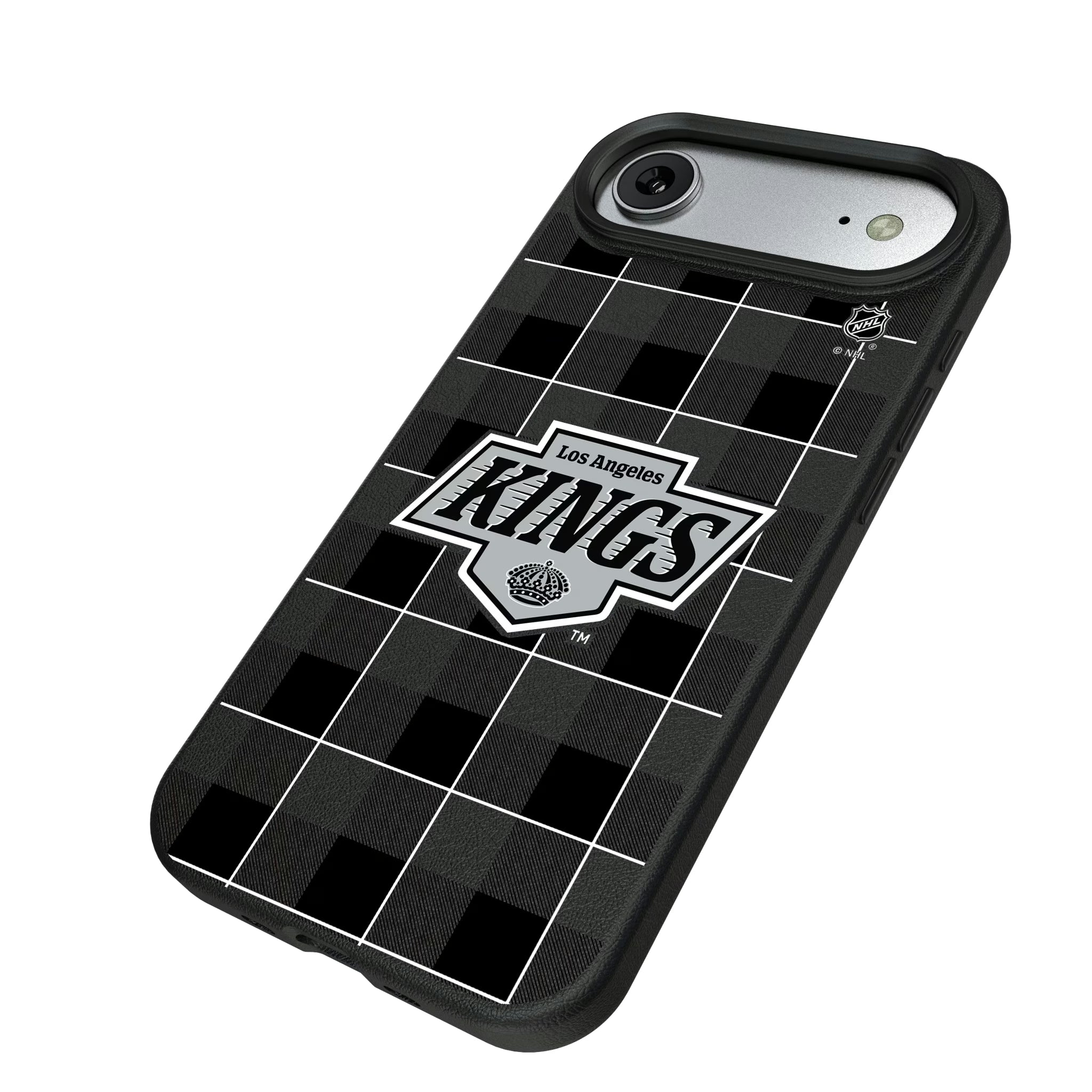 LA Kings Plaid iPhone MagSafe Compatible Phone Case for Apple iPhone - Isometric View#Device_iPhone Air
