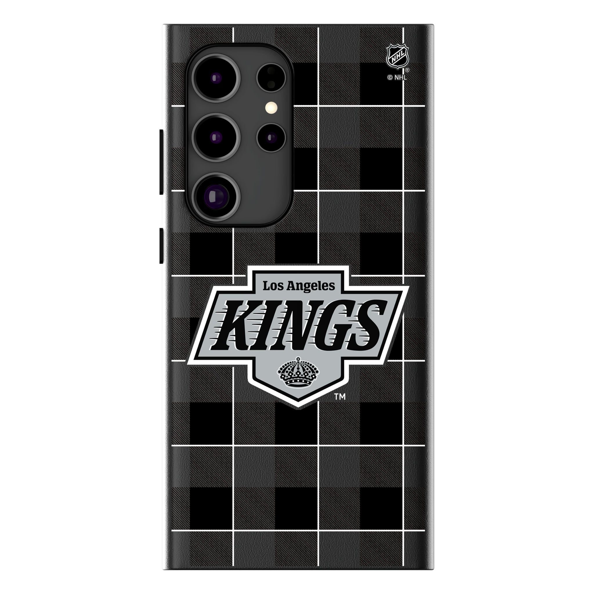 LA Kings Plaid Galaxy MagSafe Compatible Phone Case for Samsung Galaxy