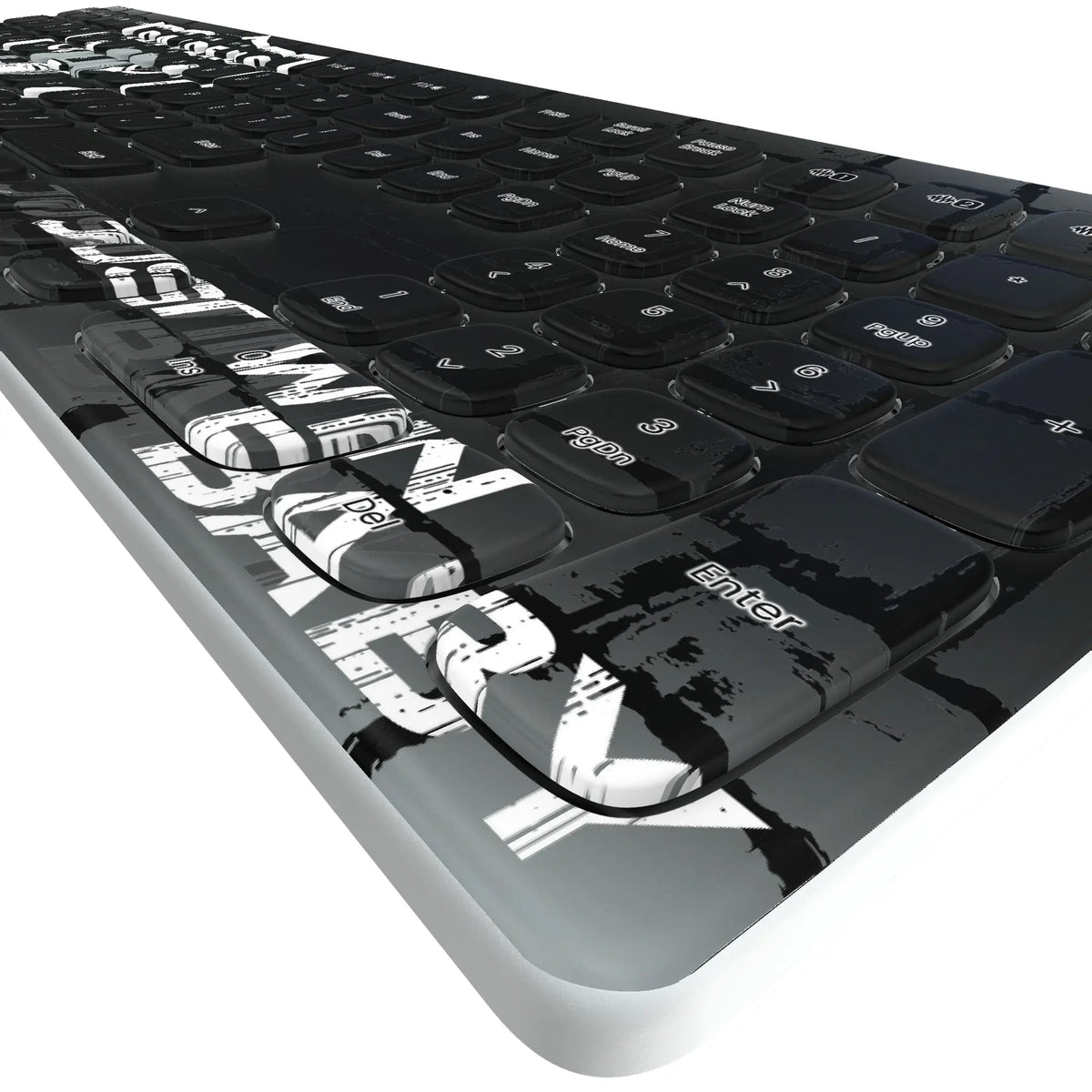 Las Vegas Raiders Brick KKB605 Curved Wireless Keyboard - Detail