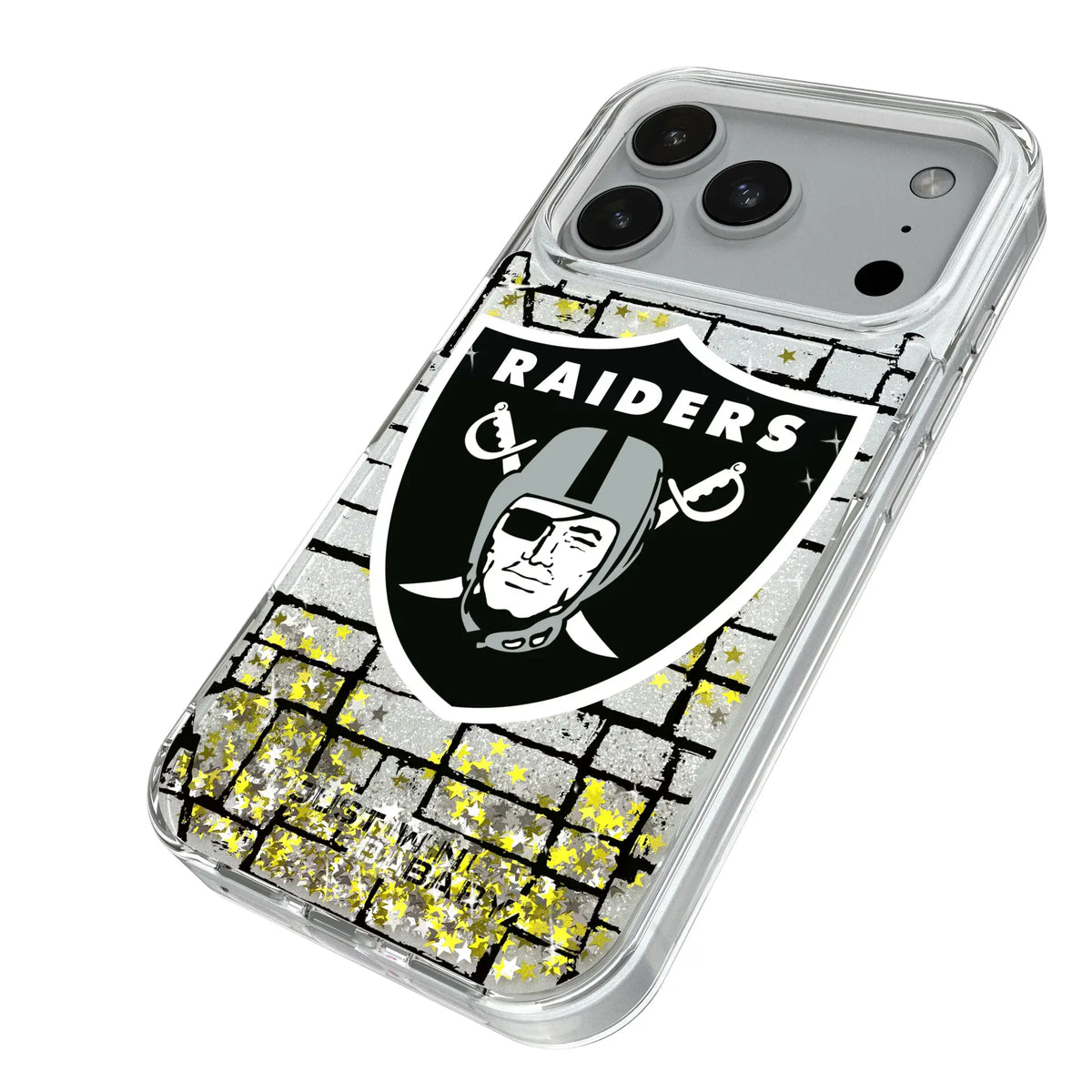 Las Vegas Raiders Brick iPhone Glitter Phone Case for Apple iPhone - Isometric View#Device_iPhone 18 Pro