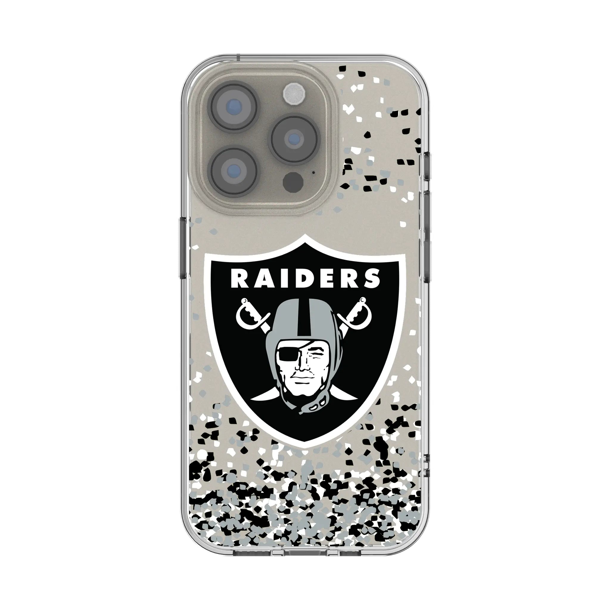 Las Vegas Raiders Confetti iPhone Clear Phone Case for Apple iPhone