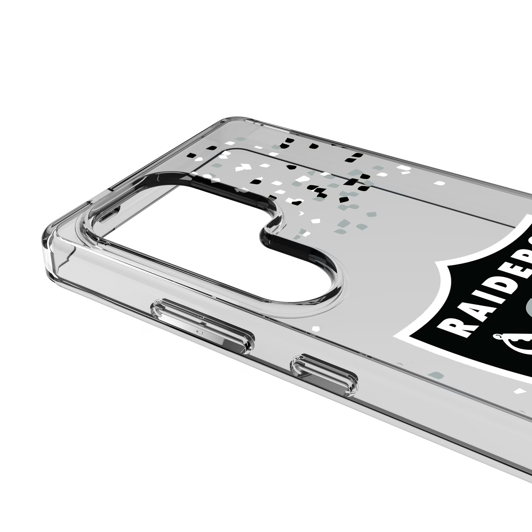 Las Vegas Raiders Confetti Galaxy Clear Phone Case for Samsung Galaxy - Detail