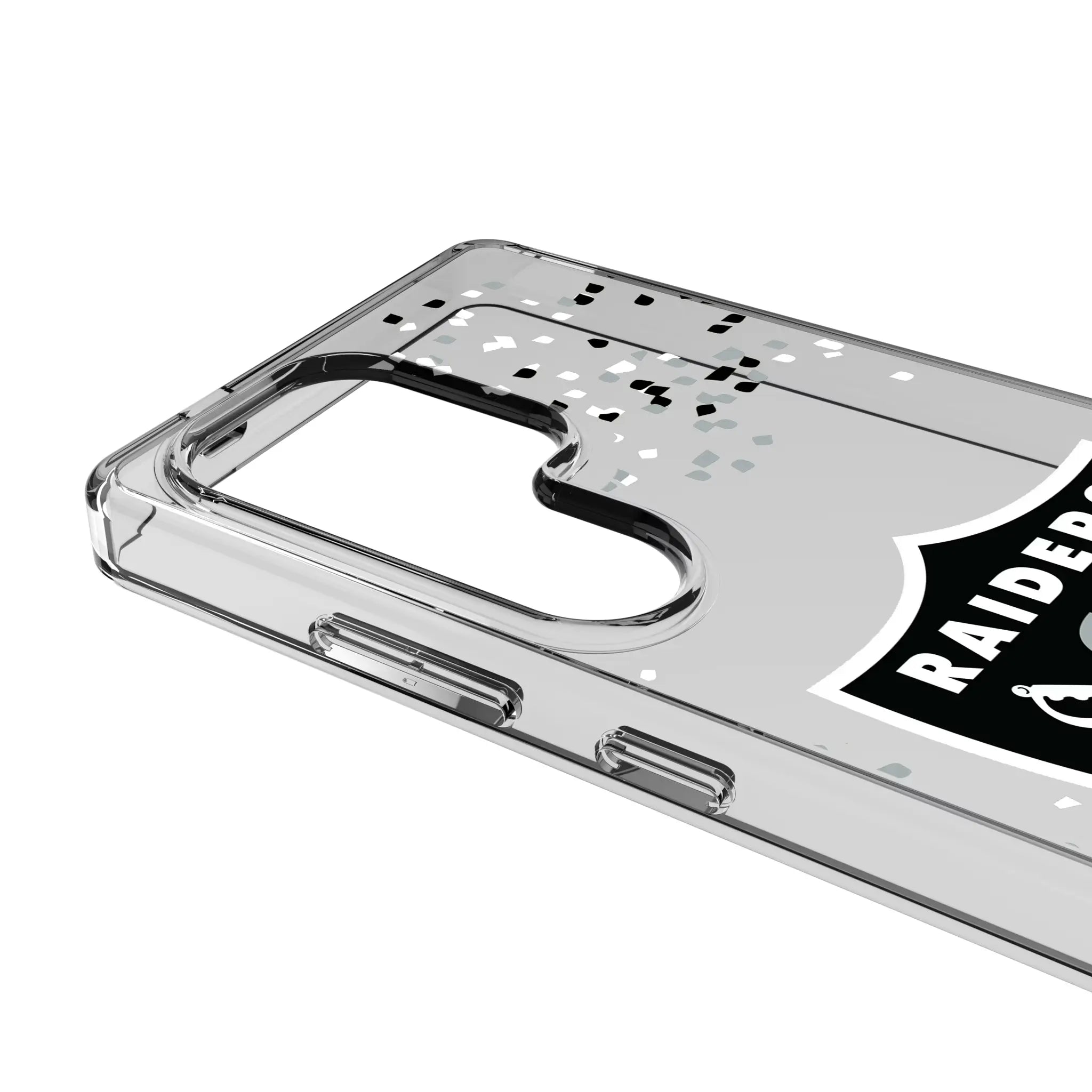 Las Vegas Raiders Confetti Galaxy Clear Phone Case for Samsung Galaxy - Detail#Device_Galaxy S25 Ultra