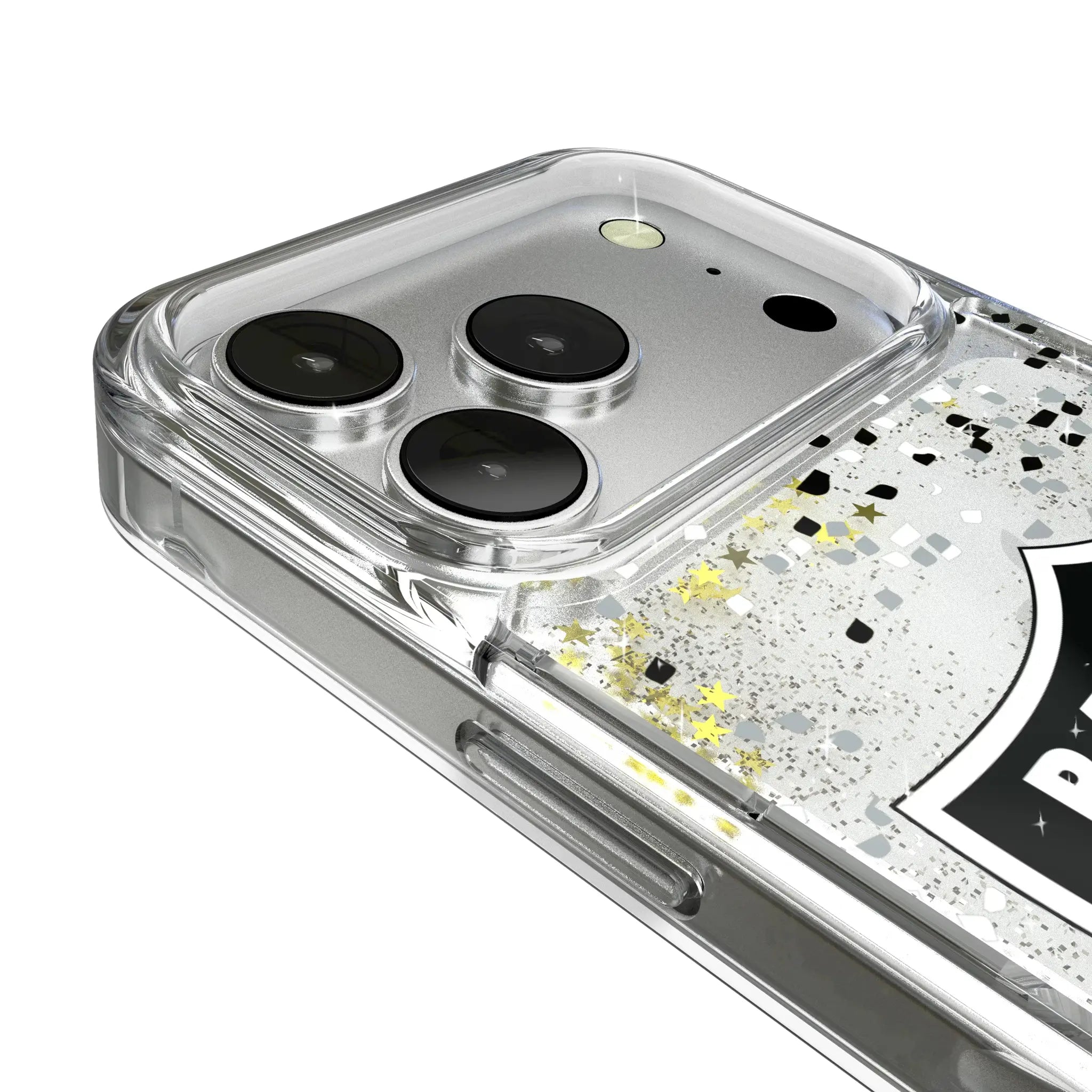 Las Vegas Raiders Confetti iPhone Glitter Phone Case for Apple iPhone - Detail