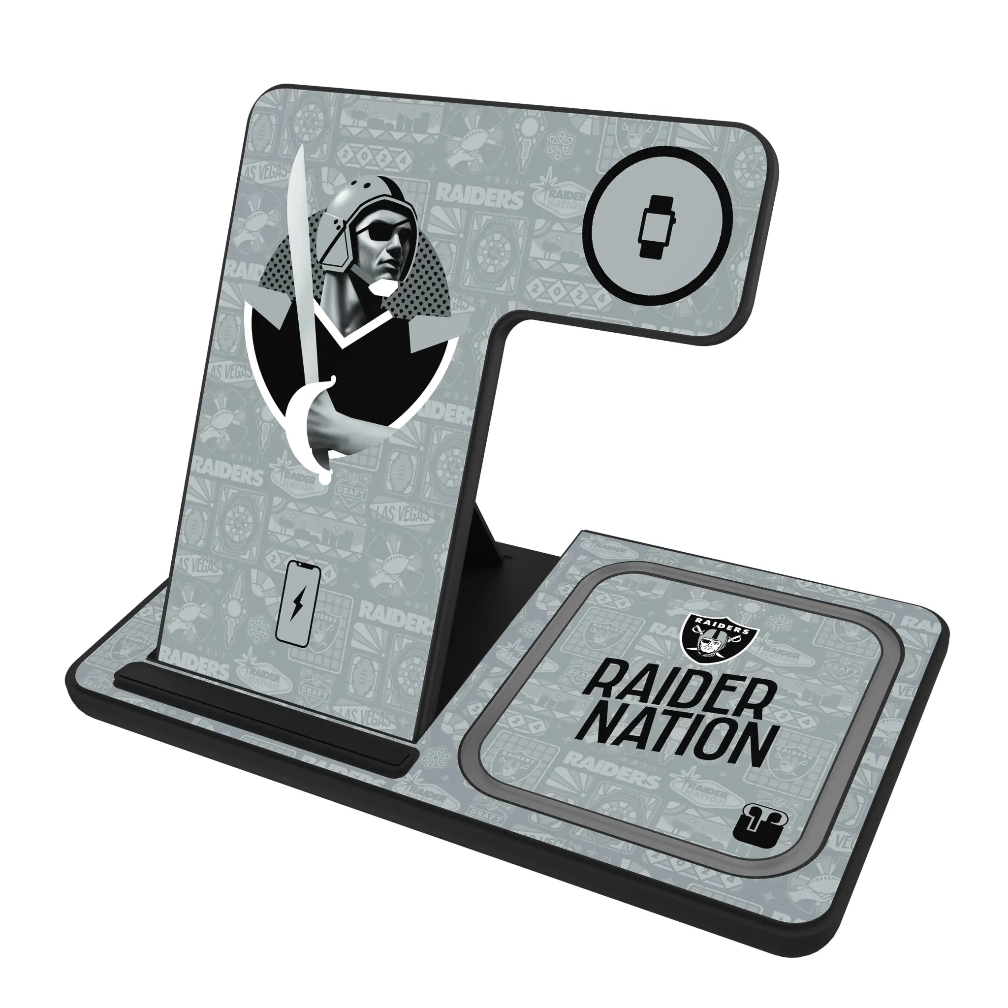 Las Vegas Raiders Deco 3 in 1 Charging Station