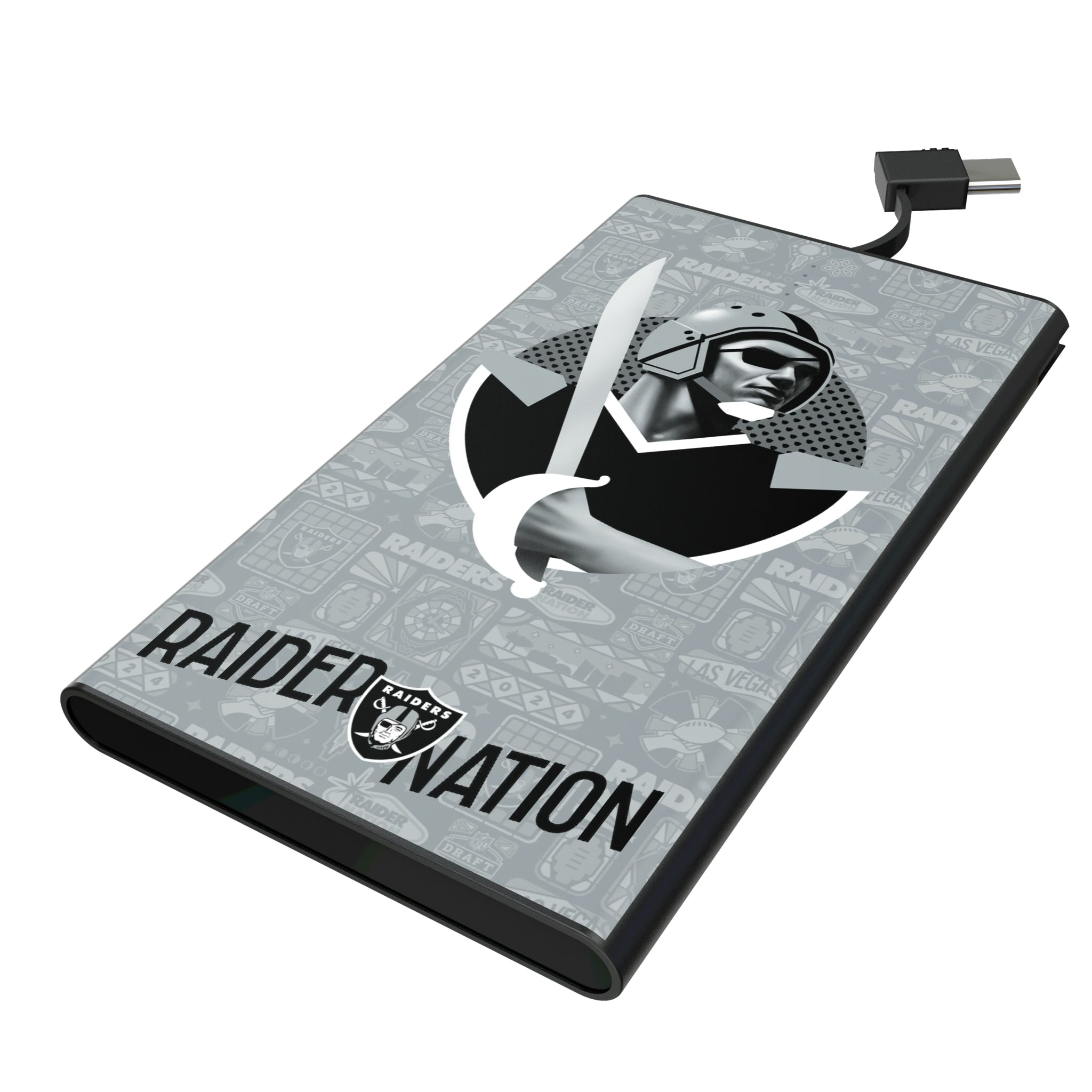 Las Vegas Raiders Deco 5000mAh Flat Powerbank