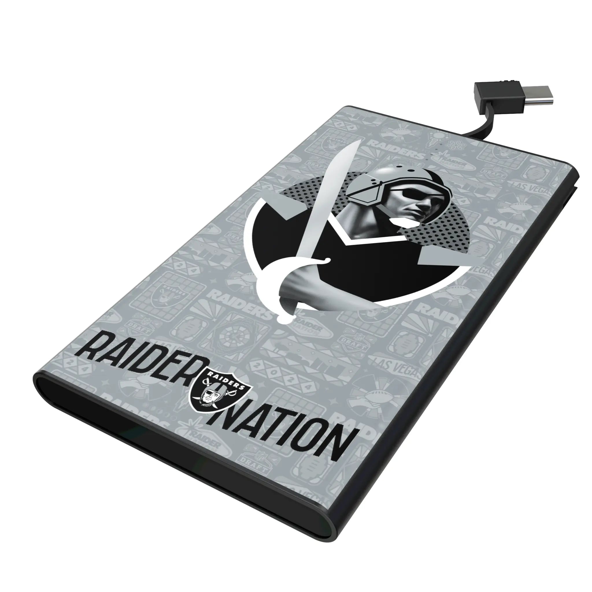 Las Vegas Raiders Deco 5000mAh Flat Power Bank