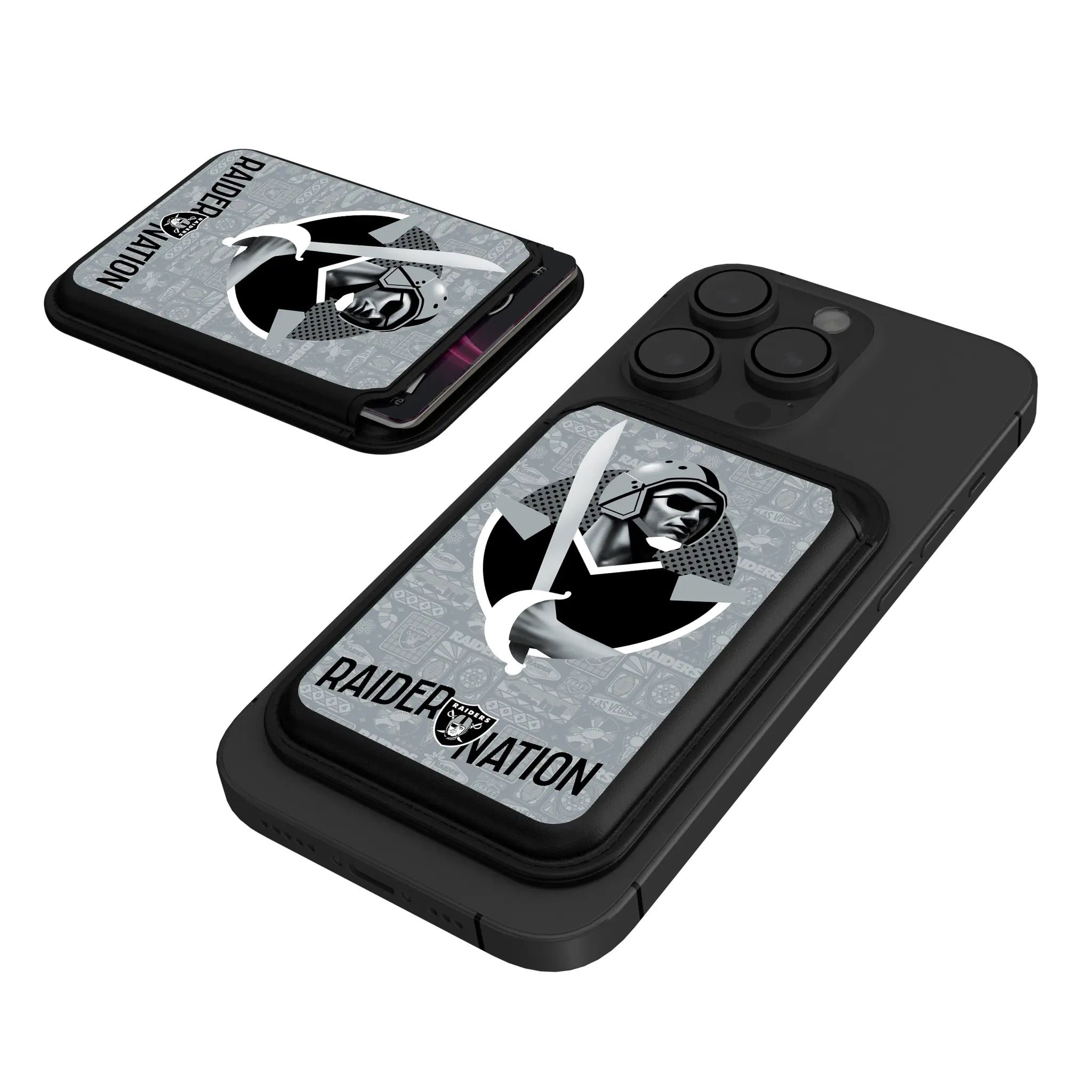 Las Vegas Raiders Deco Black Magnetic Credit Card Wallet