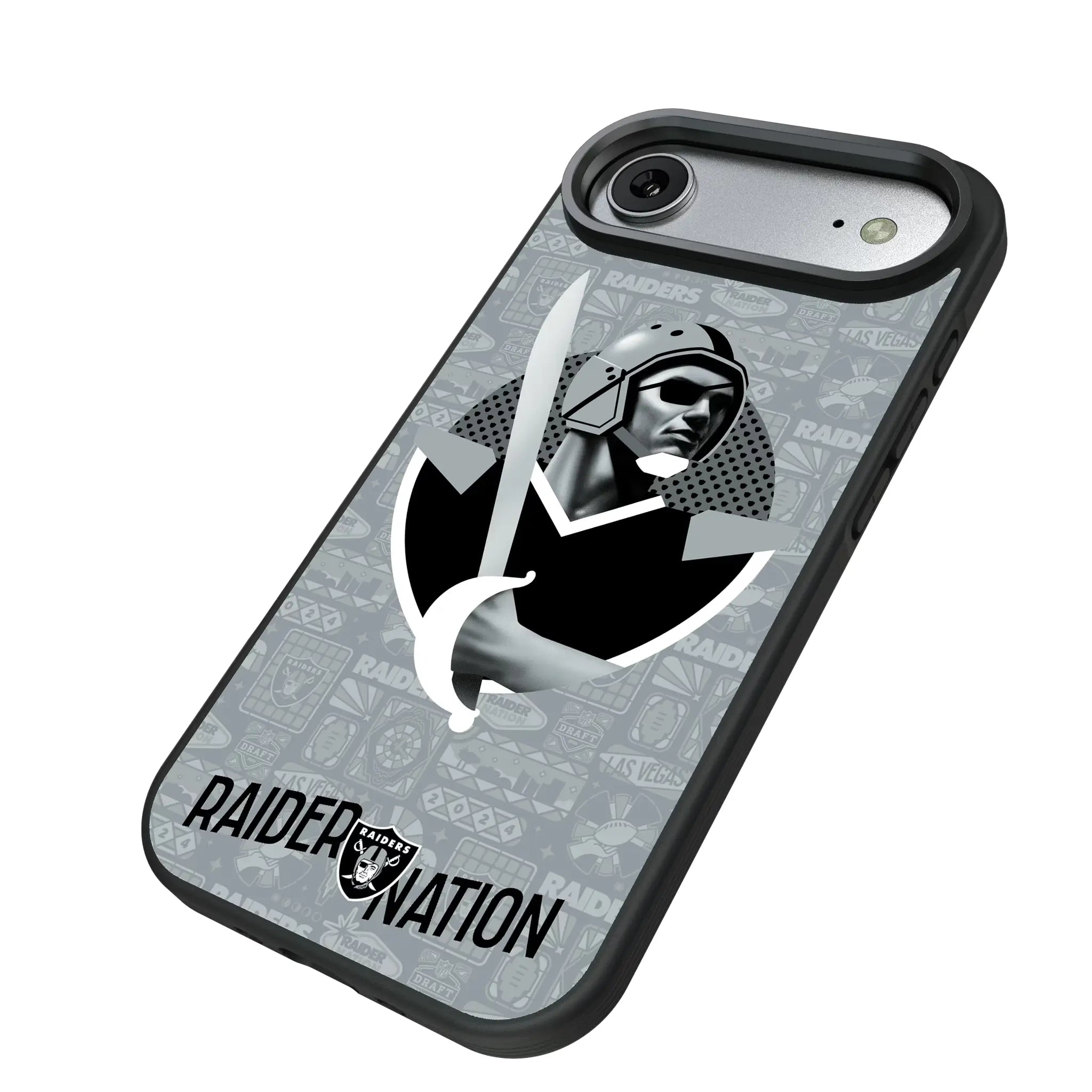 Las Vegas Raiders Deco iPhone Bump Phone Case for Apple iPhone - Isometric View#Device_iPhone Air