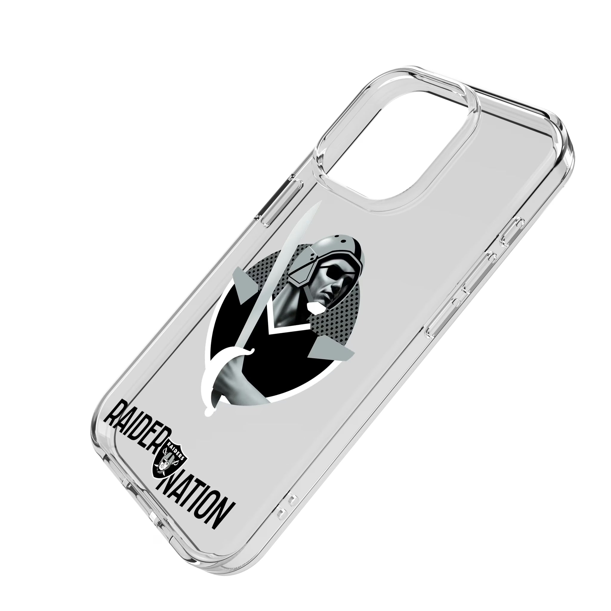 Las Vegas Raiders Deco iPhone Clear Phone Case for Apple iPhone - Isometric View