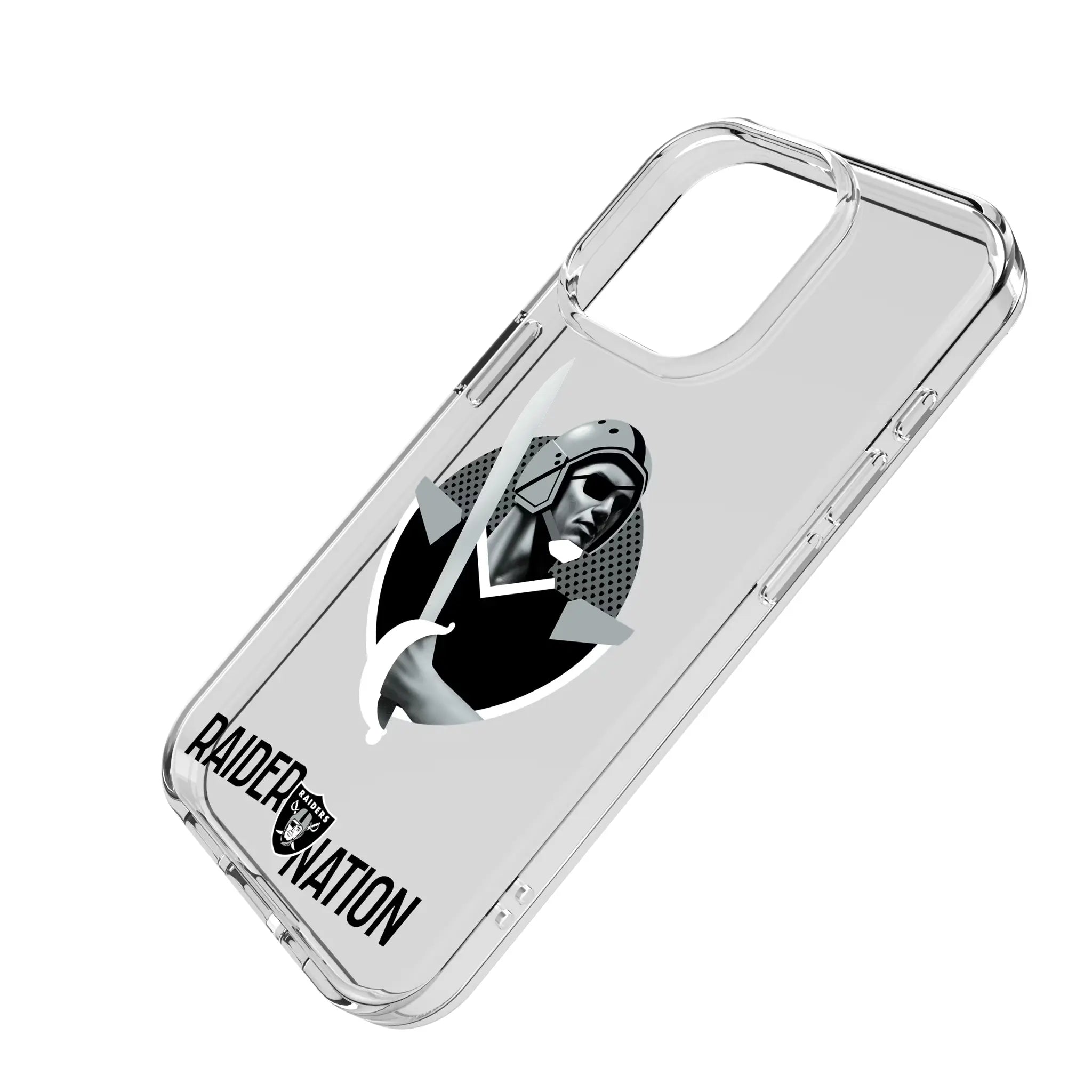 Las Vegas Raiders Deco iPhone Clear Phone Case for Apple iPhone - Isometric View