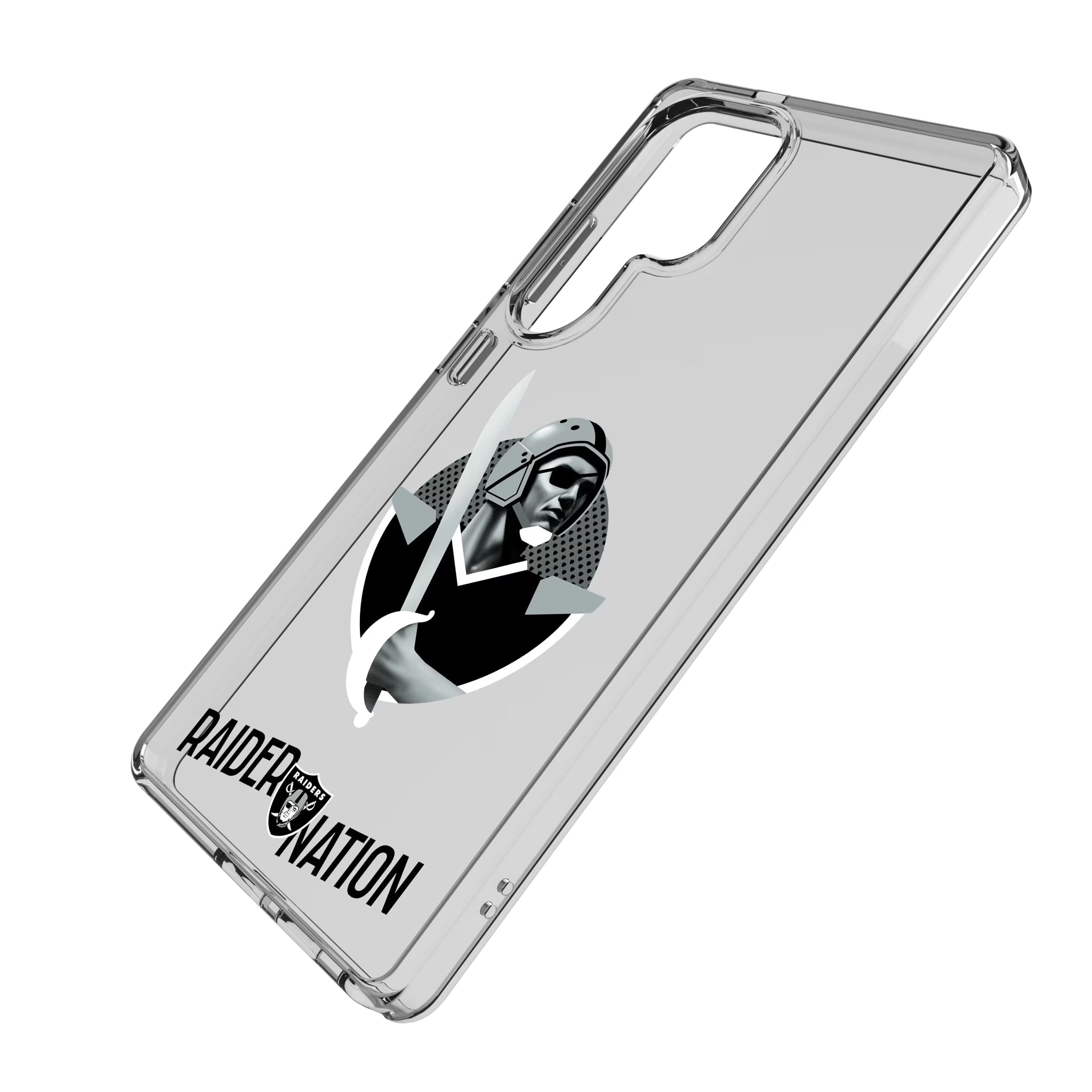 Las Vegas Raiders Deco Galaxy Clear Phone Case for Samsung Galaxy - Isometric View