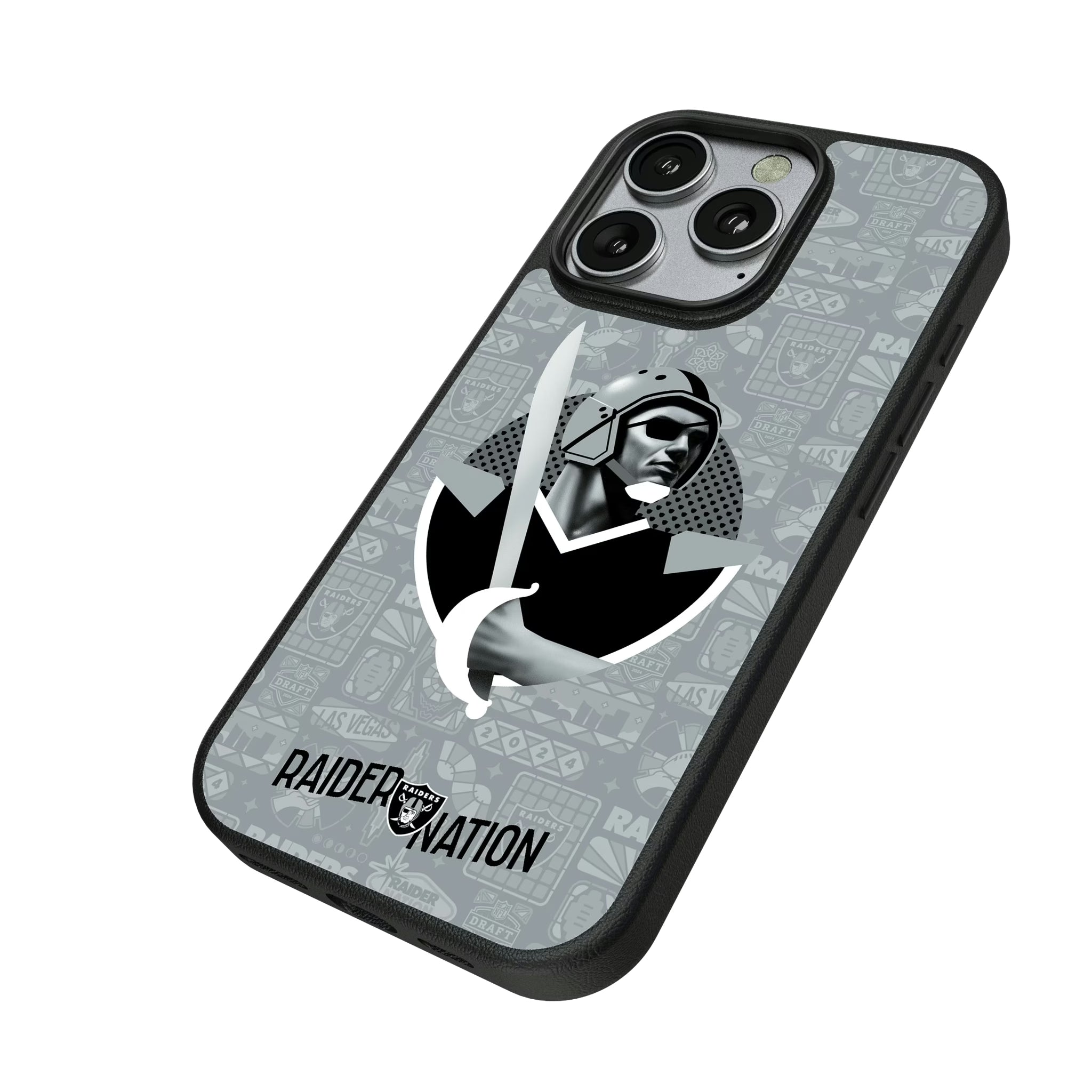 Las Vegas Raiders Deco iPhone MagSafe Compatible Phone Case for Apple iPhone - Isometric View